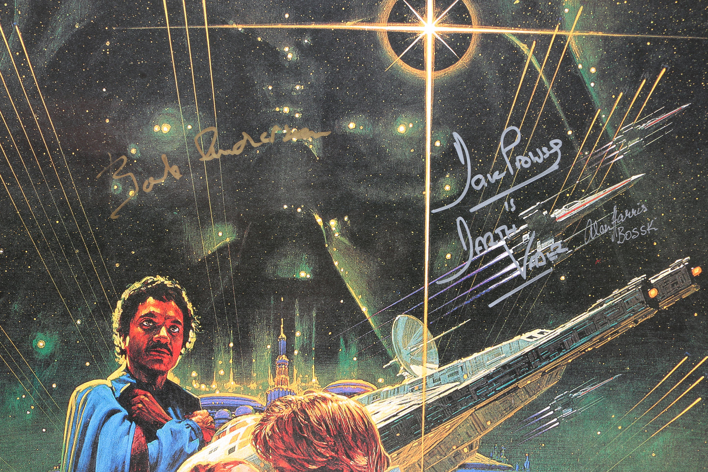 
                  
                    Star Wars: The Empire Strikes Back 27x40 Poster Cast Signed by Carrie Fisher, Bob Anderson, Peter Mayhew, Jeremy Bulloch, Alan Harris, Chris Parsons, Cathie Munroe, Dave Prowse, Kenny Baker, & Gary Kurtz
                  
                