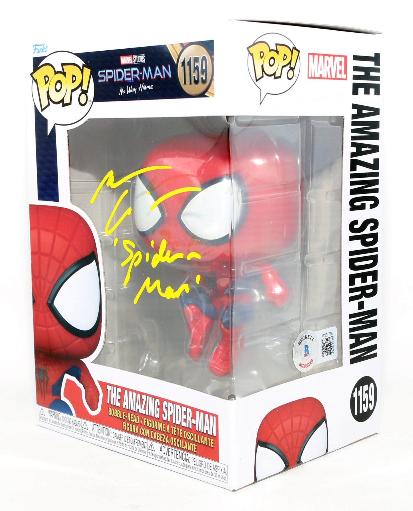 
                  
                    Andrew Garfield as Spider-Man in Spider-Man: No Way Home (Beckett Witnessed) Signed Funko POP! #1159 with Character Name
                  
                