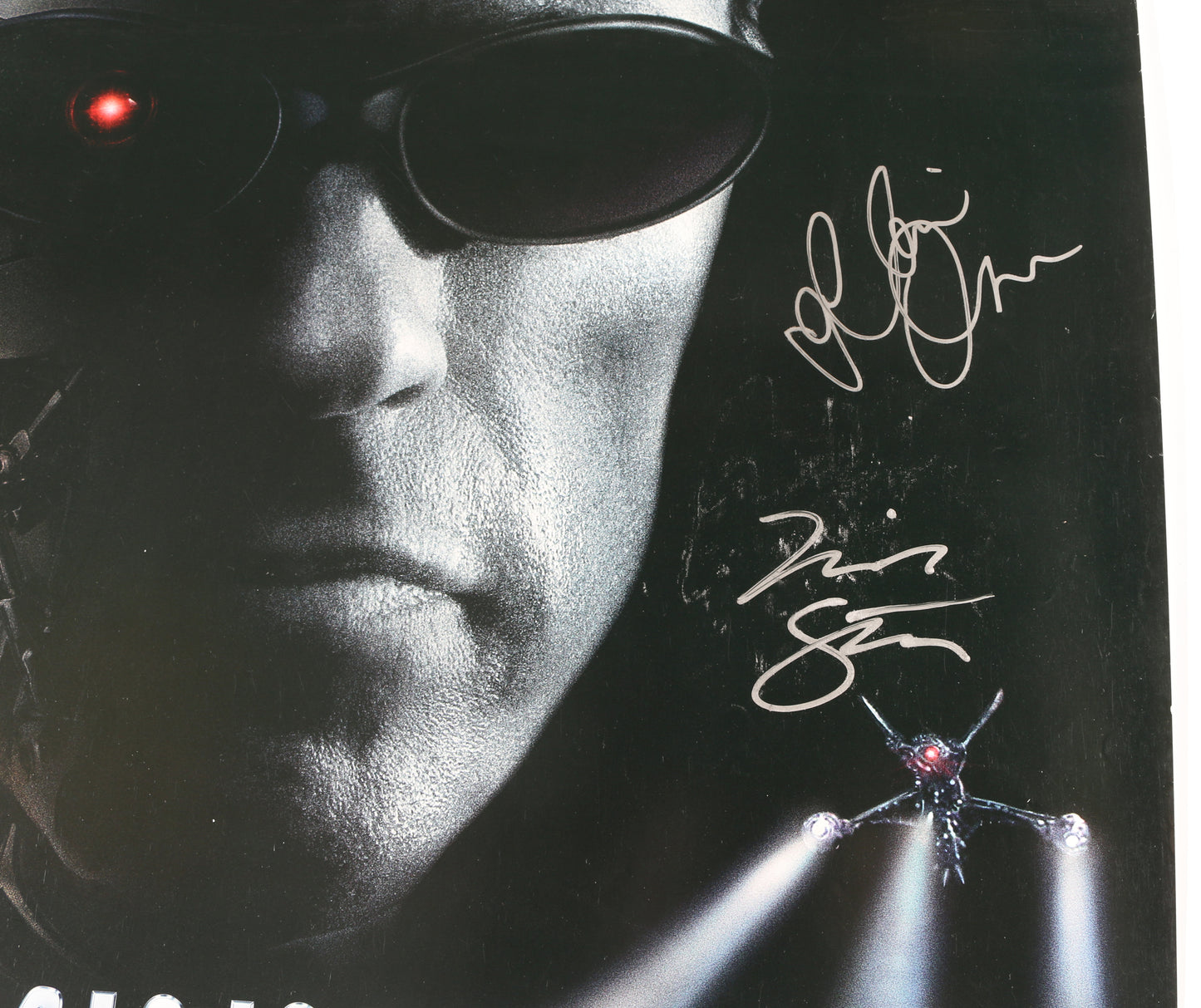 
                  
                    Terminator 3: Rise of the Machines 27x40 Poster Cast Signed by Claire Danes, Nick Stahl, Kristanna Loken, Special Makeup Effects Artist: Stan Winston, & Director: Jonathan Mostow,
                  
                