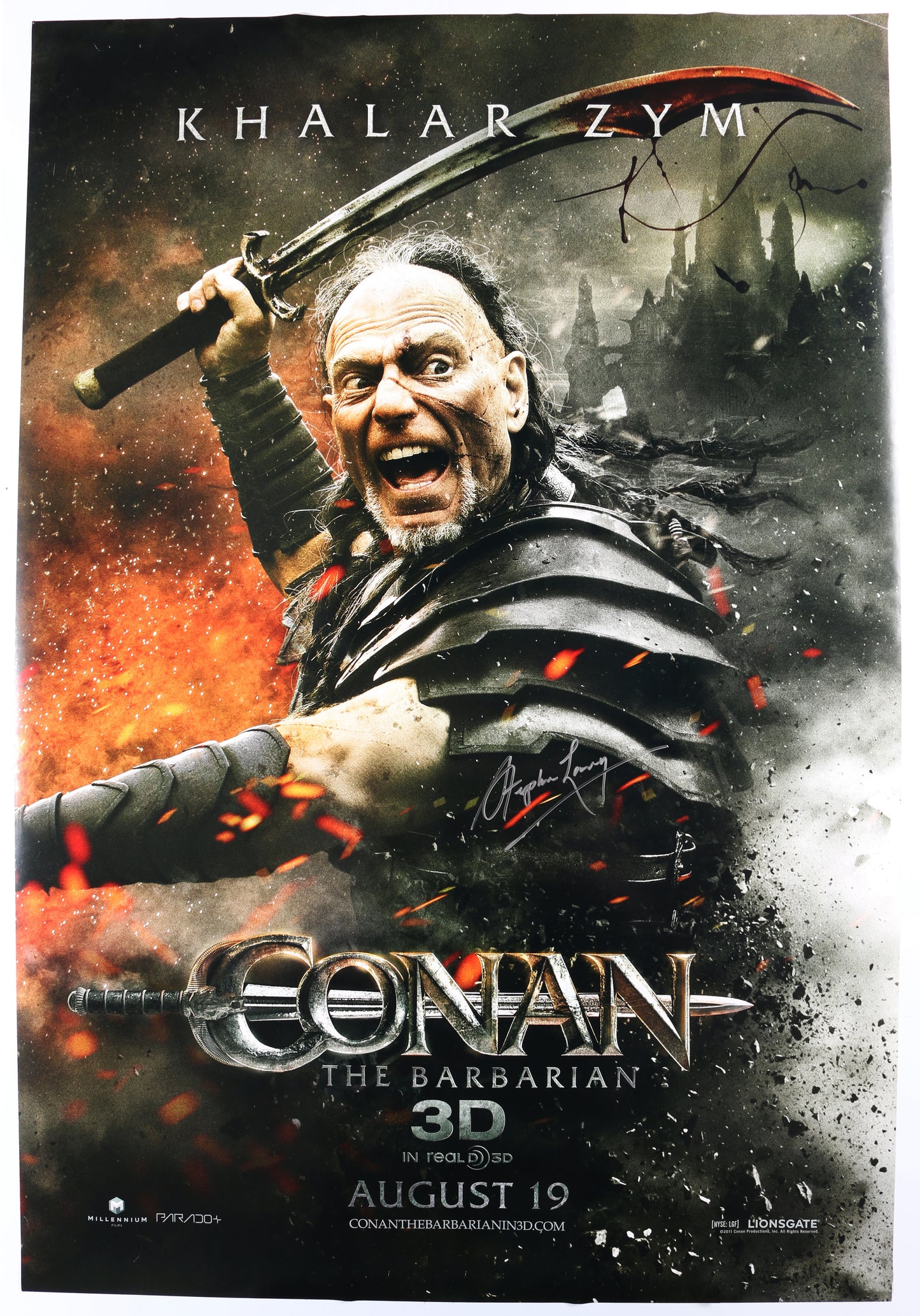 
                  
                    Stephen Lang as Khalar Zym in Conan the Barbarian Signed 27x40 Poster
                  
                