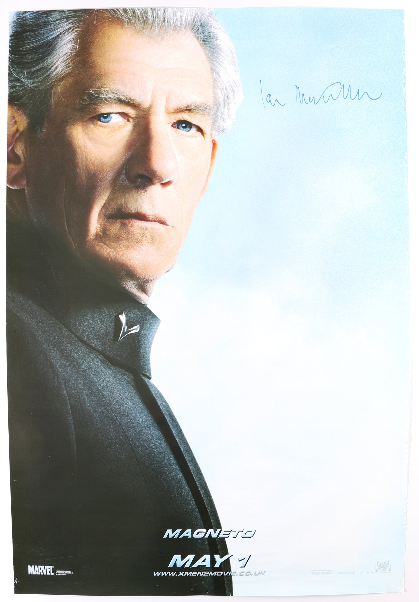 
                  
                    Ian McKellen as Magneto in X2: X-Men United Signed 27x40 Poster
                  
                