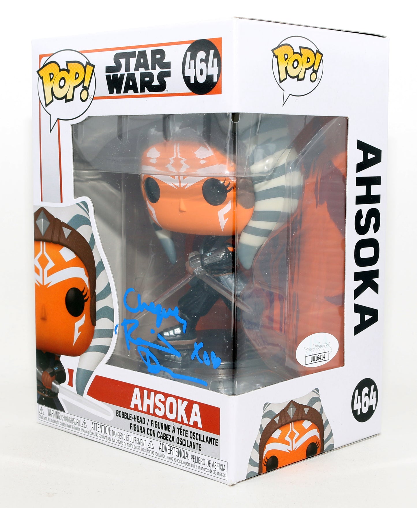 
                  
                    Rosario Dawson as Ahsoka in Star Wars: The Mandalorian (JSA) Signed Funko POP! #464
                  
                