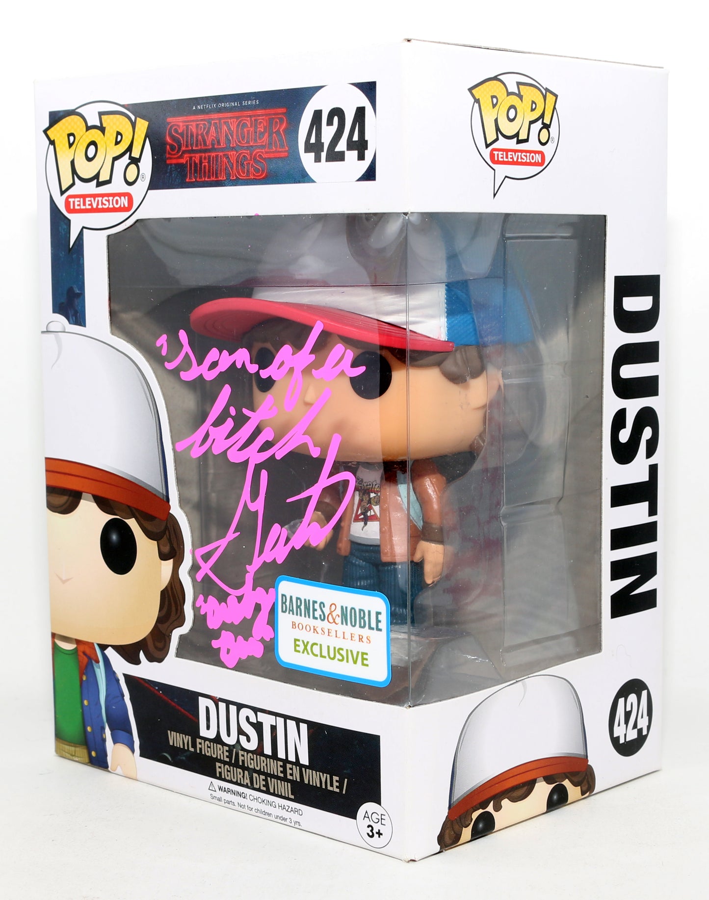 
                  
                    Gaten Matarazzo as Dustin Henderson in Stranger Things Barnes & Noble Exclusive Signed Funko POP! #424 with Character Name & Quote
                  
                