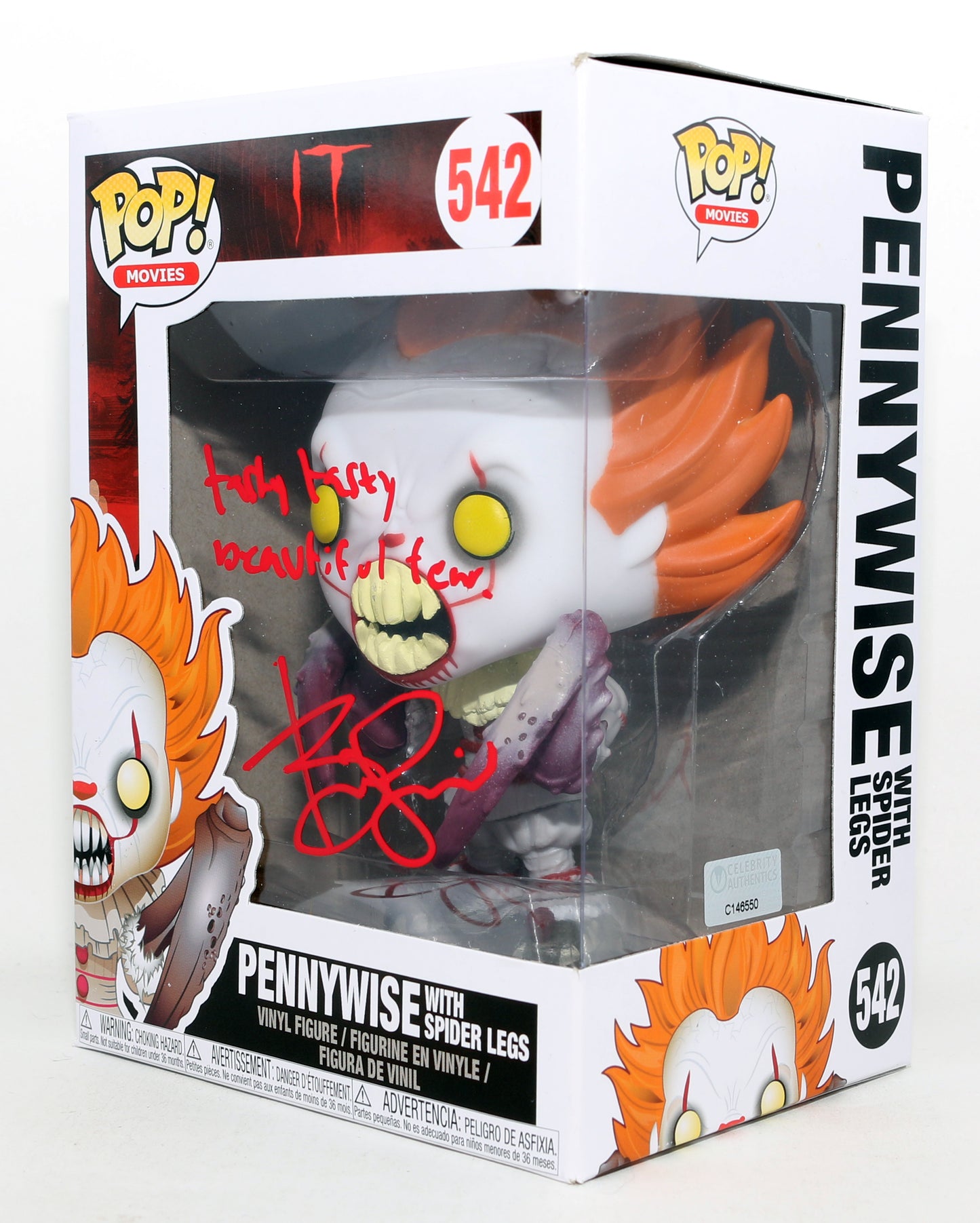 
                  
                    Bill Skarsgård as Pennywise in It (Celebrity Authentics) Signed Funko POP! #542 with Quote
                  
                