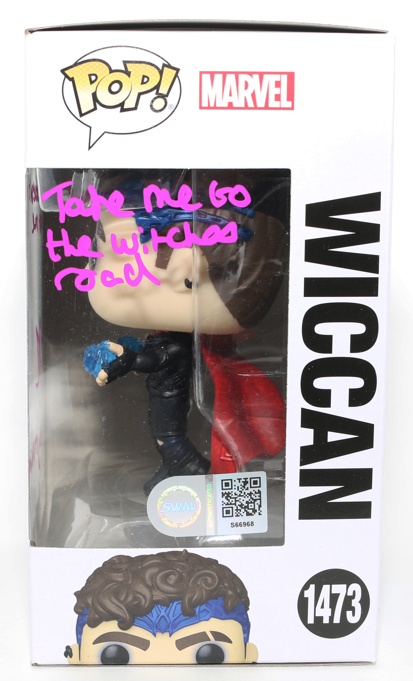 
                  
                    Joe Locke as Wiccan in Agatha All Along (SWAU) Signed Funko POP! #1473 with Character Name & Quotes
                  
                