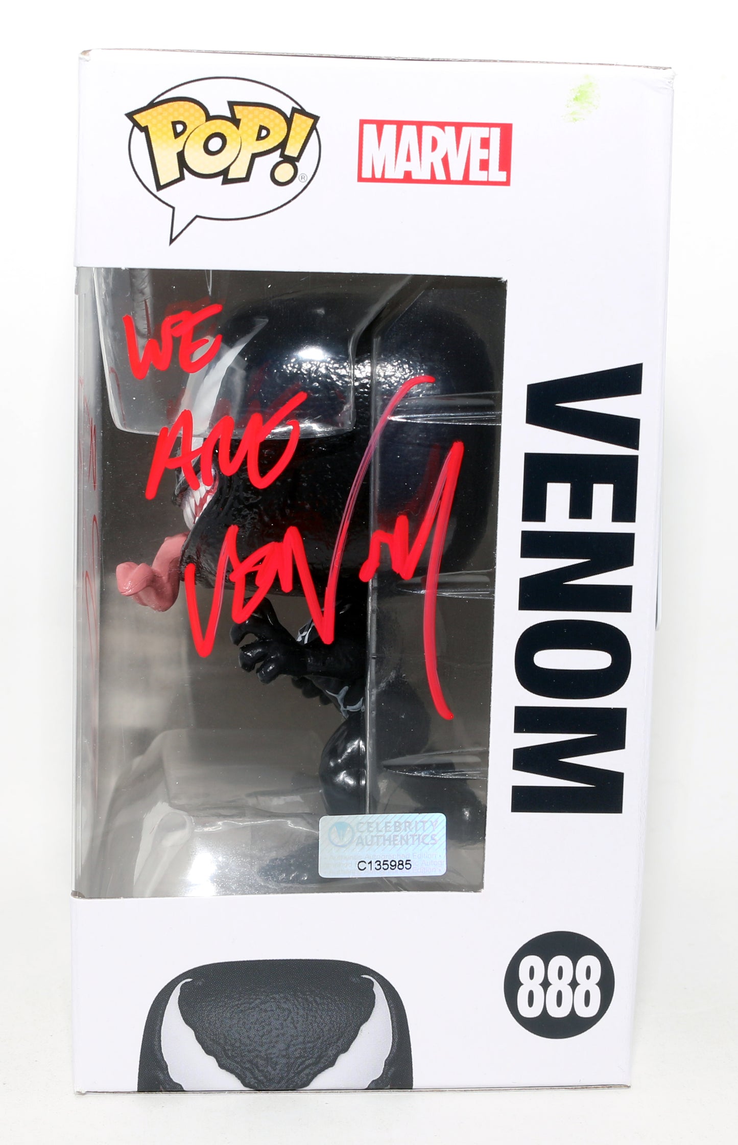 
                  
                    Tom Hardy as Venom in Venom (Celebrity Authentics) Signed Funko POP! #888 with Quote
                  
                