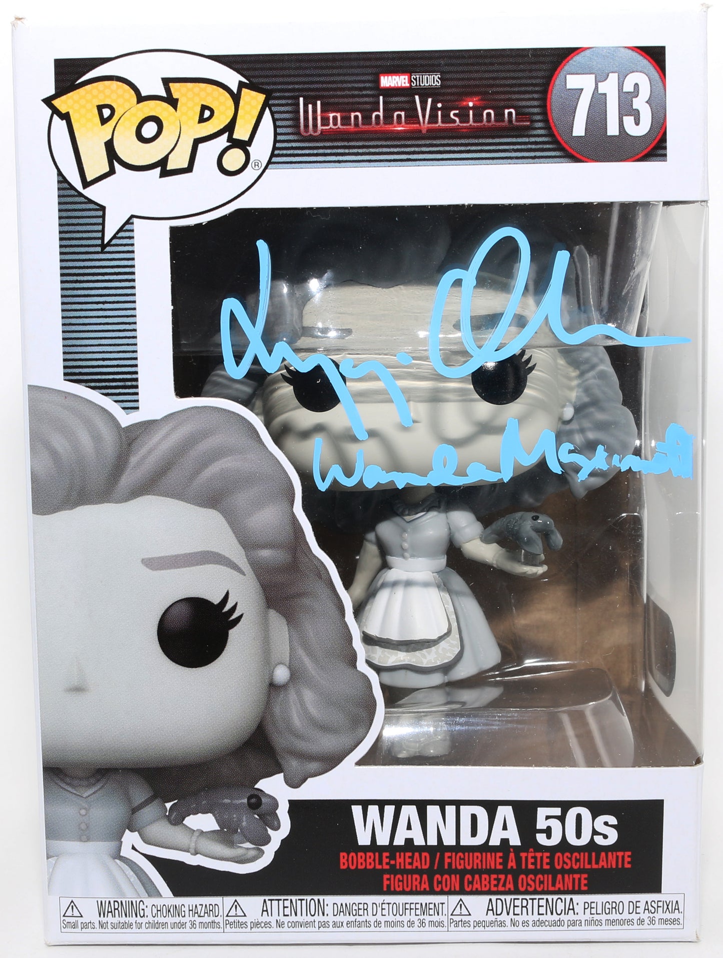 
                  
                    Elizabeth Olsen as Wanda [50's] in WandaVision (SWAU) Signed Funko POP! #713 with Character Name
                  
                