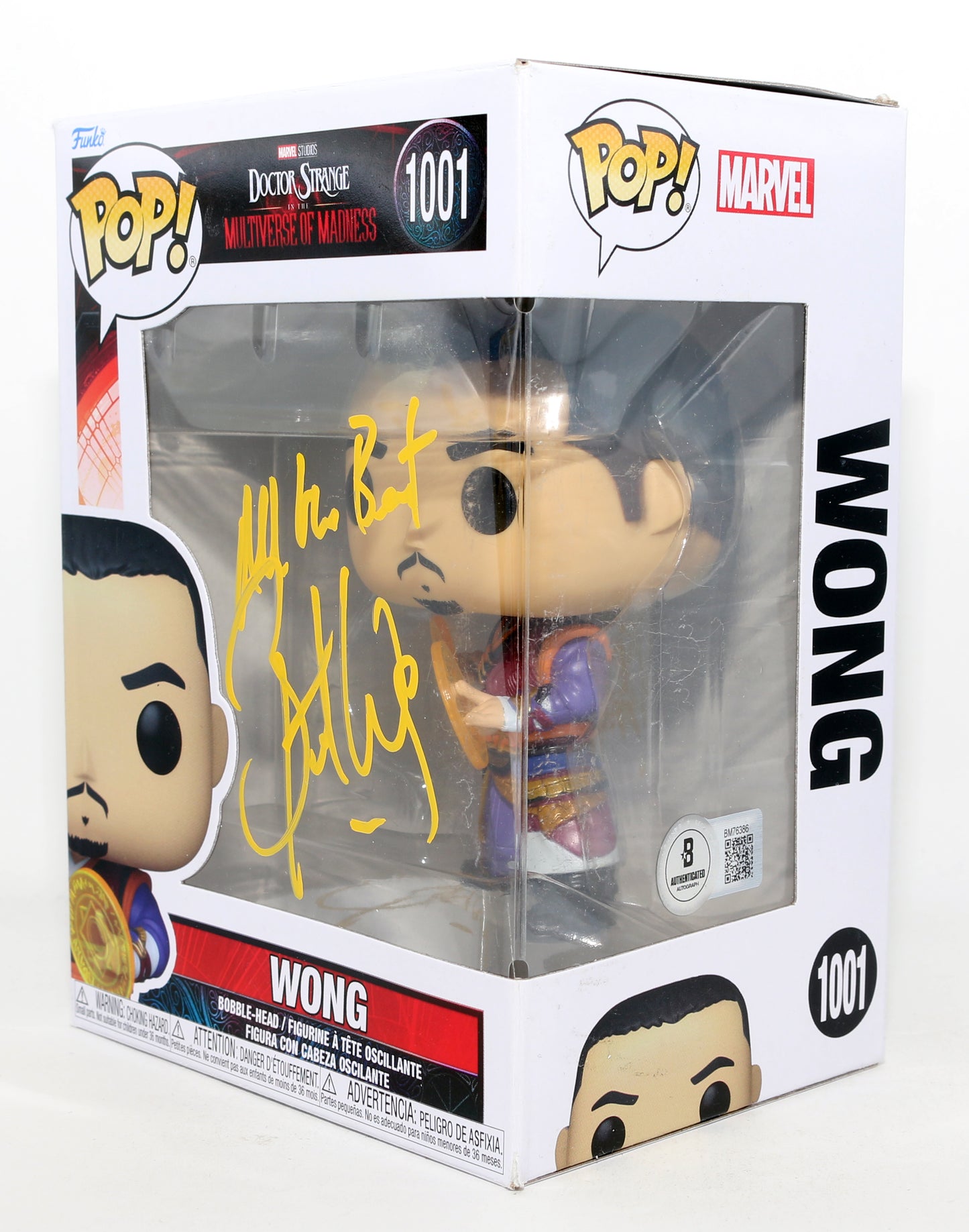
                  
                    Benedict Wong as Wong in Doctor Strange in the Multiverse of Madness (Beckett) Signed Funko POP! #1001 with Character Name
                  
                