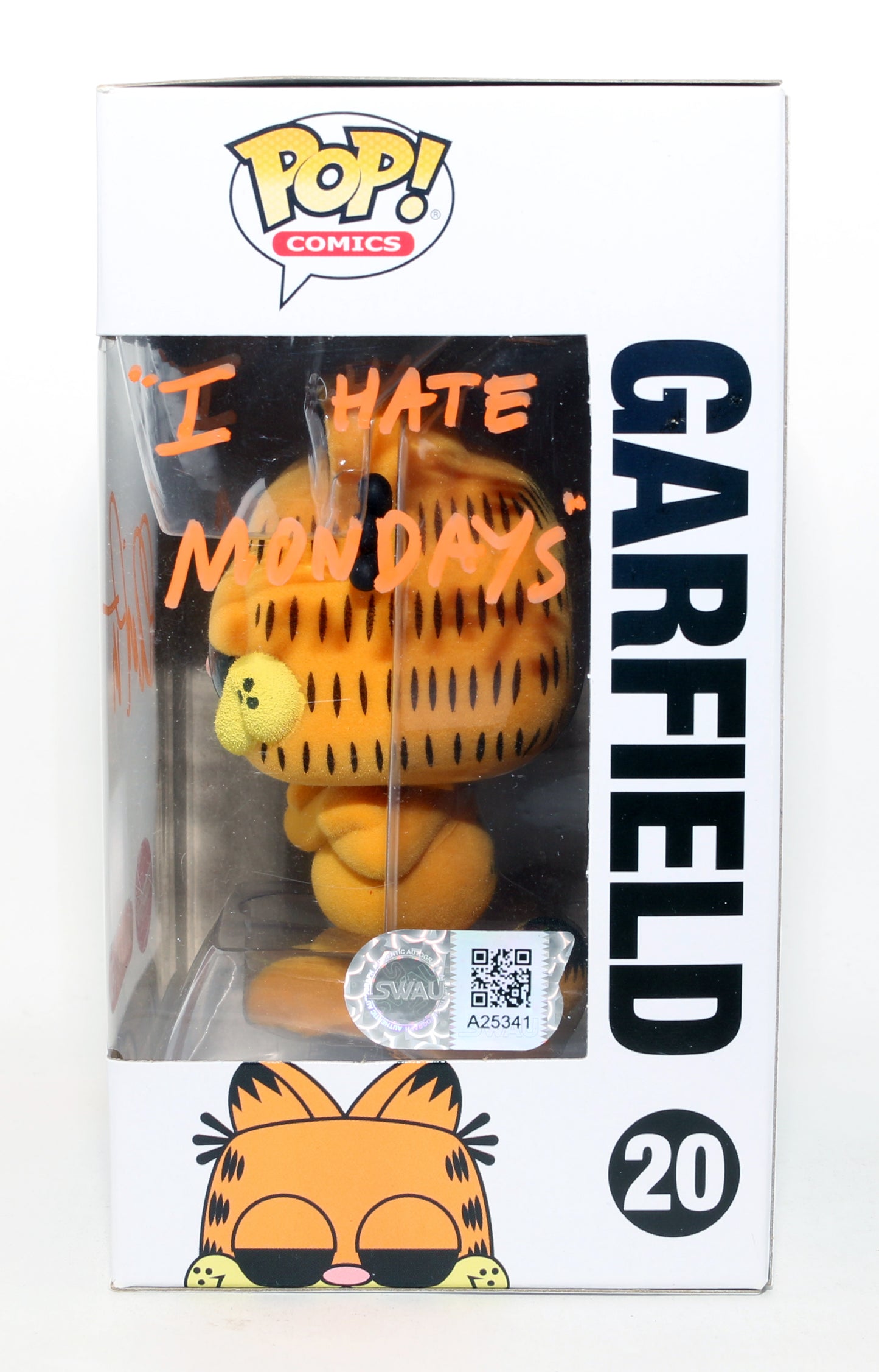 
                  
                    Chris Pratt as Garfield in The Garfield Movie Flocked Target Exclusive (SWAU) Signed Funko POP! #20 with Quote
                  
                