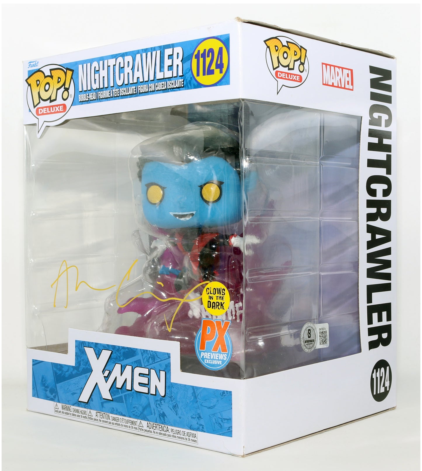 
                  
                    Alan Cumming as Nightcrawler in X2: X-Men United GITD PX Previews Exclusive (Beckett) Signed Oversized Funko POP! #1124
                  
                