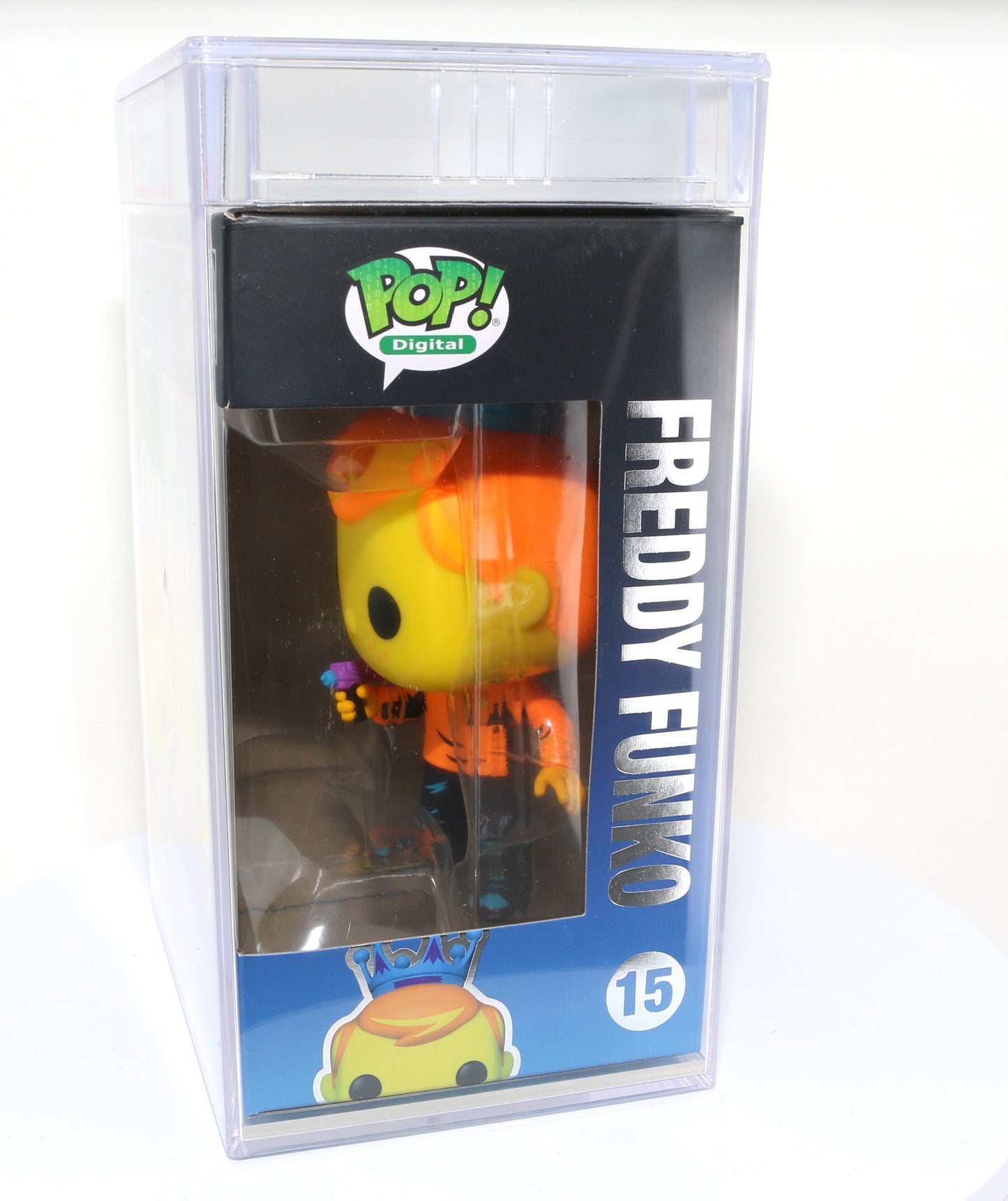 
                  
                    Freddy Funko as Captain Kirk from Star Trek Blacklight NFT Royalty Limited to 2422 Pieces Funko POP! #15 PSA Graded 8.5 - Grail
                  
                