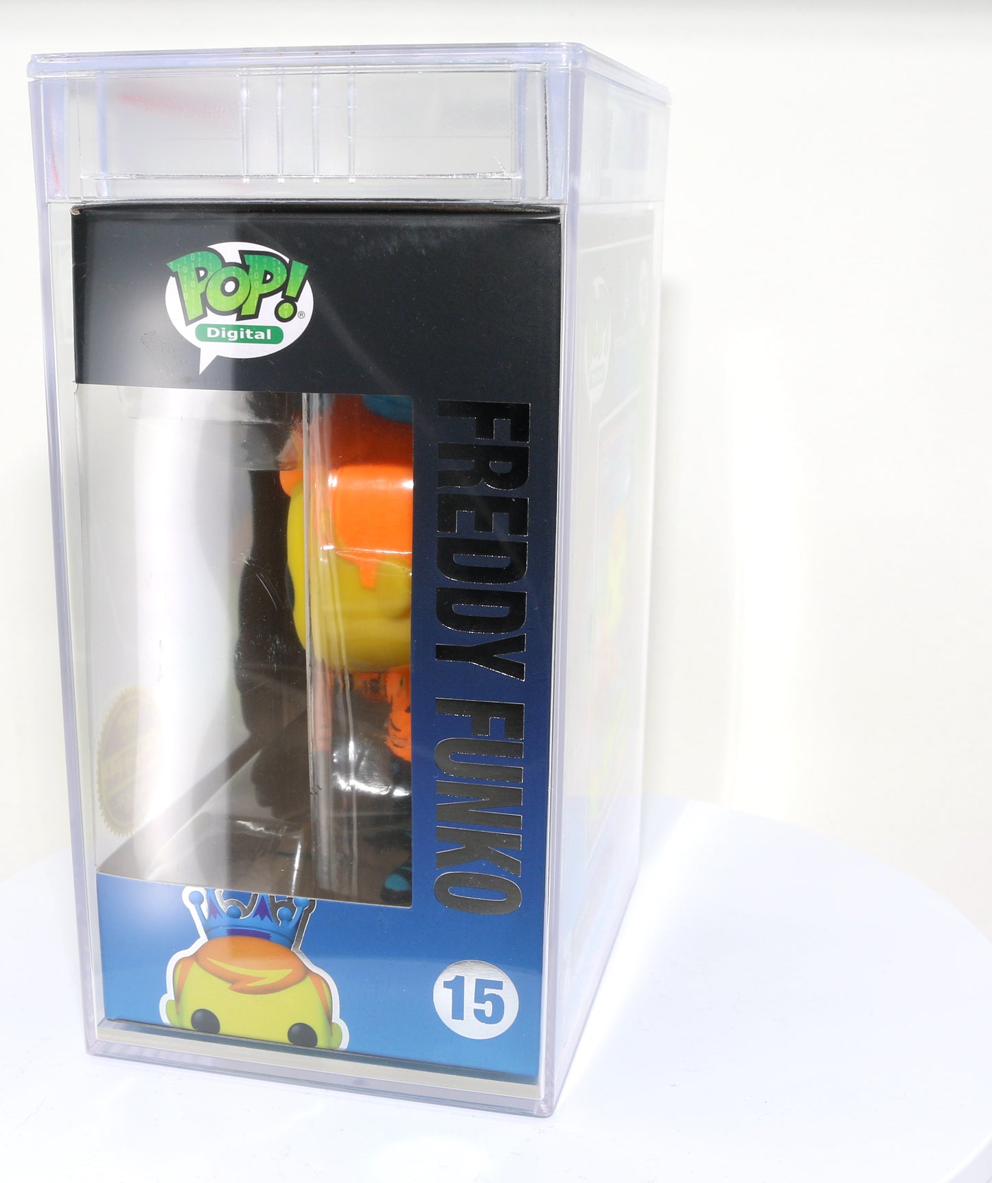 
                  
                    Freddy Funko as Captain Kirk from Star Trek Blacklight NFT Royalty Limited to 2422 Pieces Funko POP! #15 PSA Graded 8.5 - Grail
                  
                