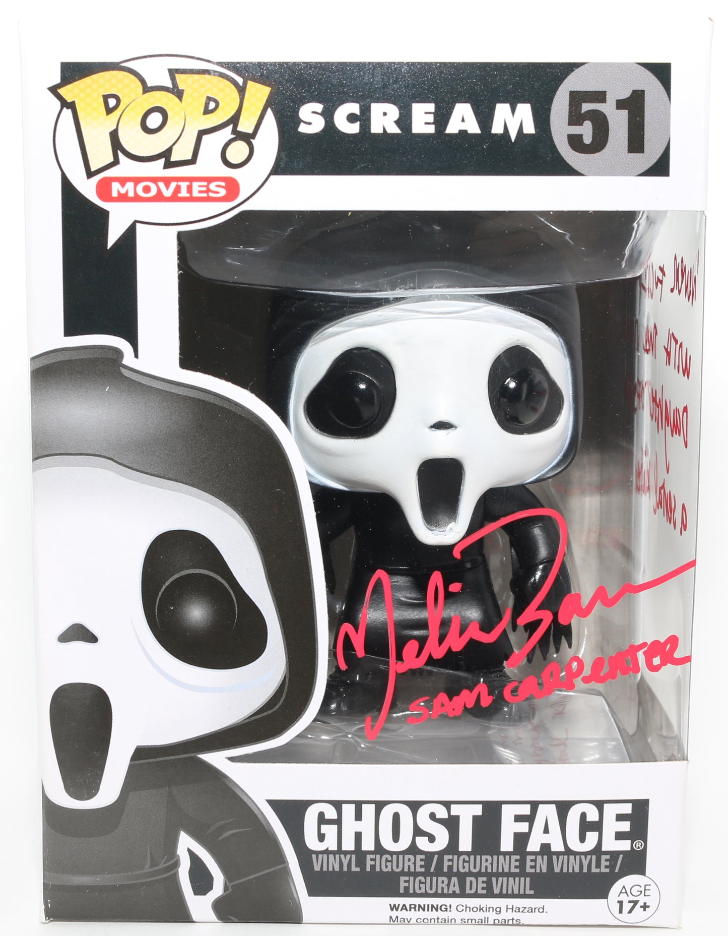 
                  
                    Melissa Barrera as Sam Carpenter in Scream 5 Signed Funko POP! #51 with Character Name & Quote
                  
                