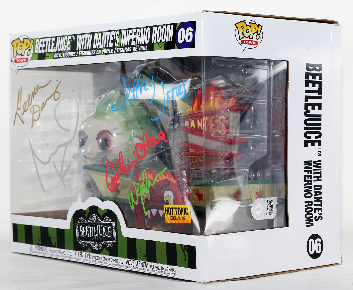 
                  
                    Beetlejuice with Dante's Inferno Room Hot Topic Exclusive Oversized Funko POP! #06 (SWAU) Cast Signed by Michael Keaton, Winona Ryder, Geena Davis, Jeffrey Jones, & Catherine O'Hara
                  
                