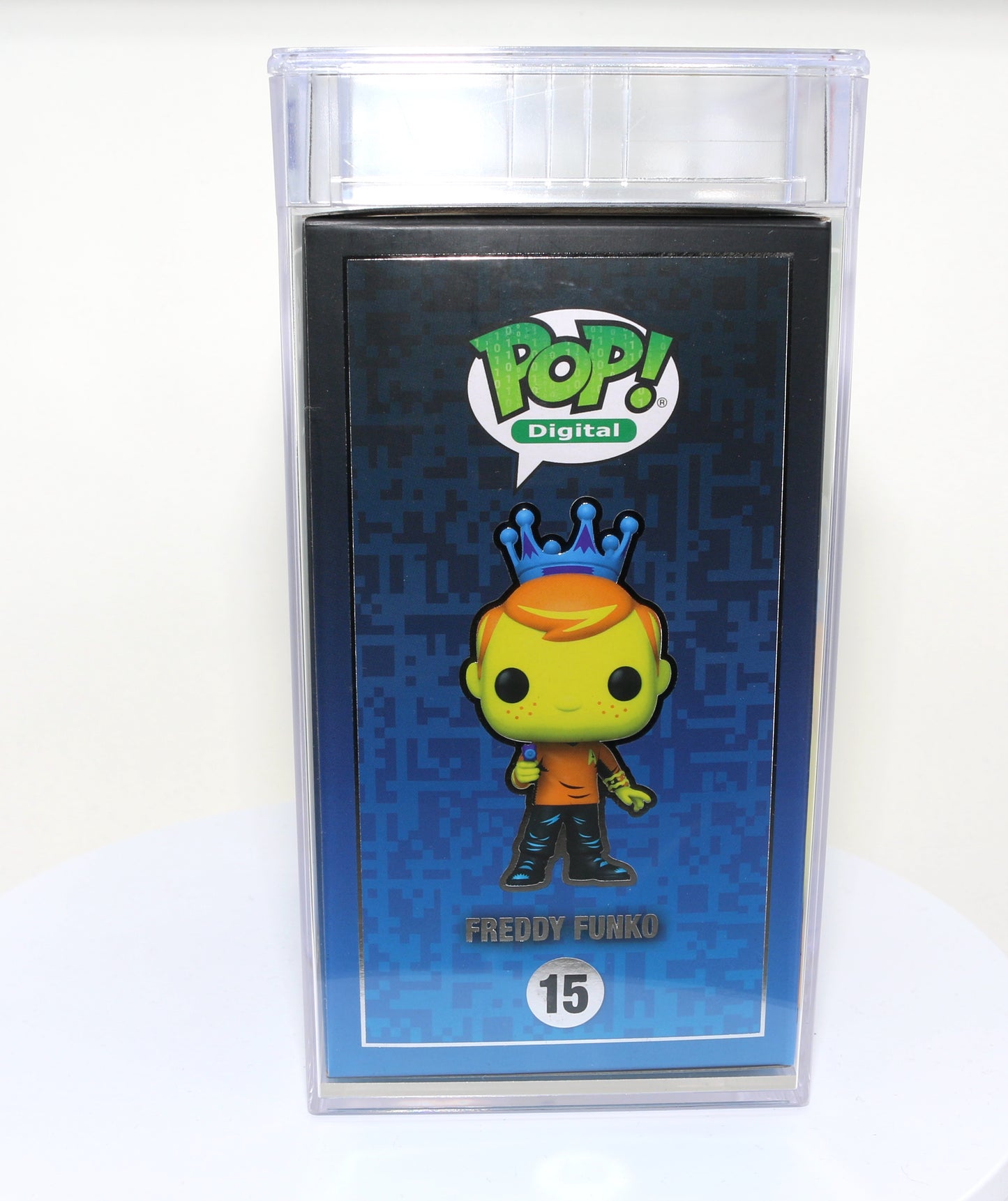
                  
                    Freddy Funko as Captain Kirk from Star Trek Blacklight NFT Royalty Limited to 2422 Pieces Funko POP! #15 PSA Graded 8.5 - Grail
                  
                