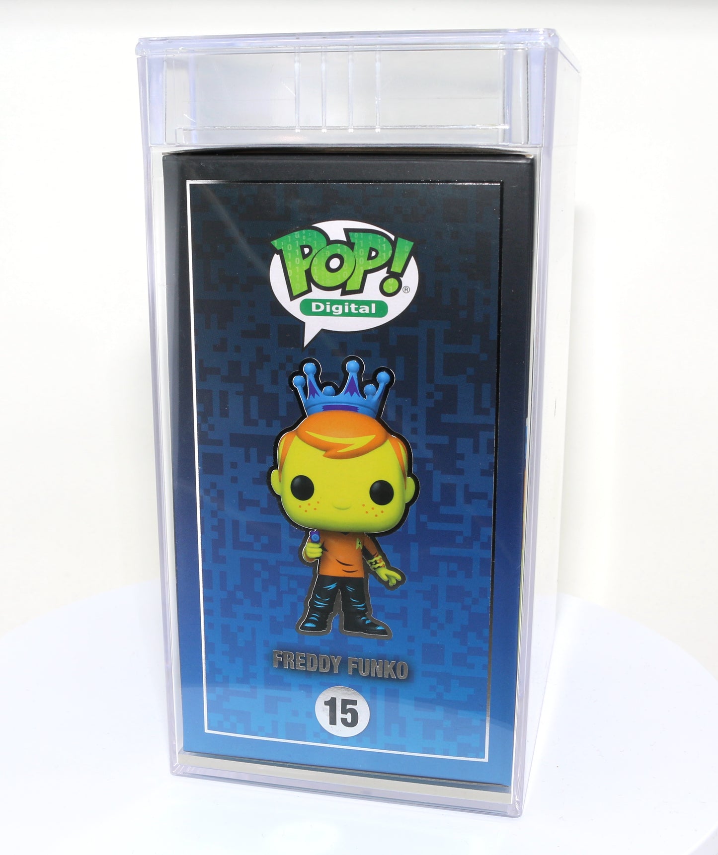 
                  
                    Freddy Funko as Captain Kirk from Star Trek Blacklight NFT Royalty Limited to 2422 Pieces Funko POP! #15 PSA Graded 8.5 - Grail
                  
                