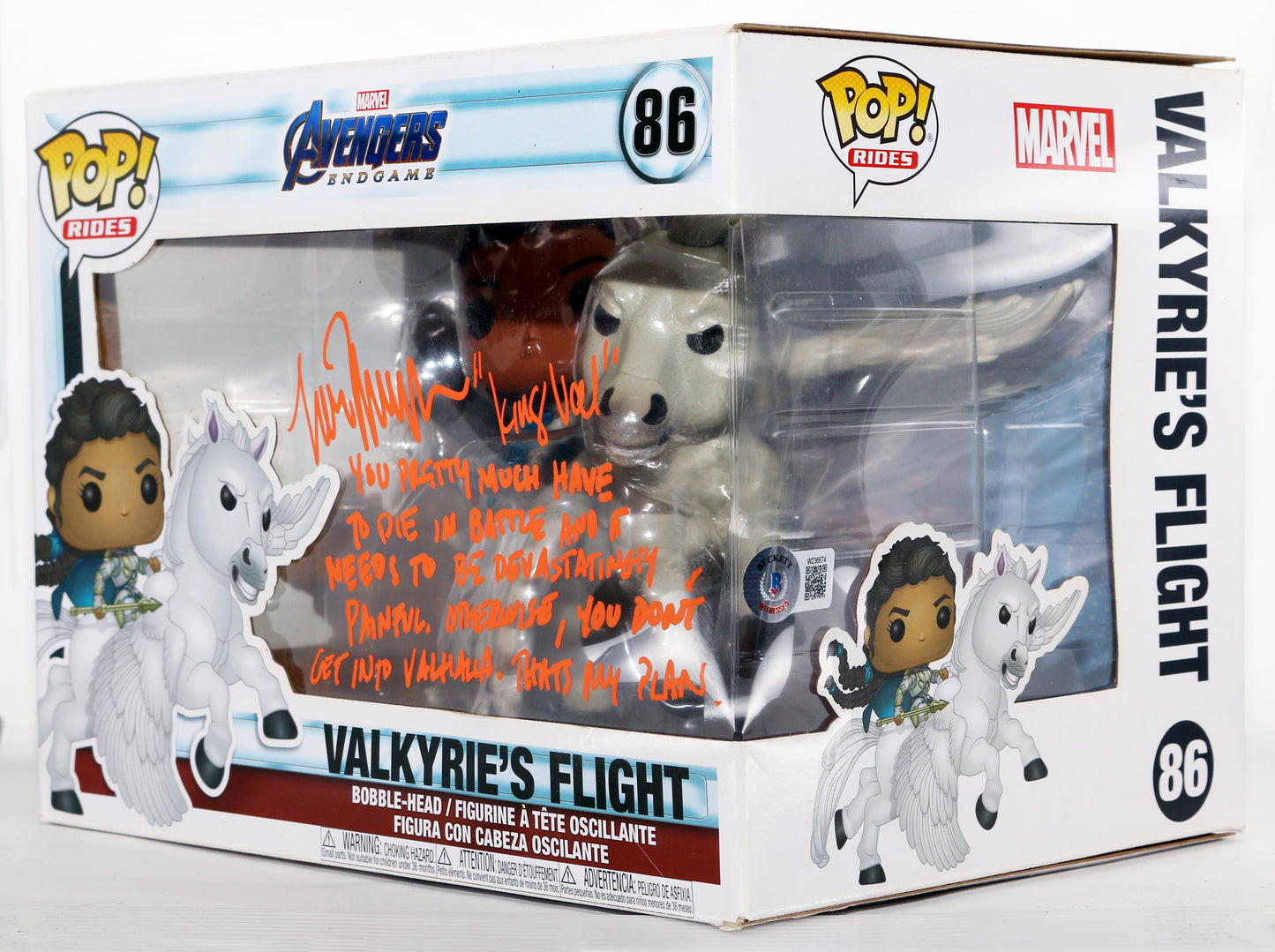 
                  
                    Tessa Thompson as Valkyrie's Flight in Avengers: Endgame Marvel (Beckett Witnessed) Signed Funko POP! #86 with Character Name & Long Quote
                  
                