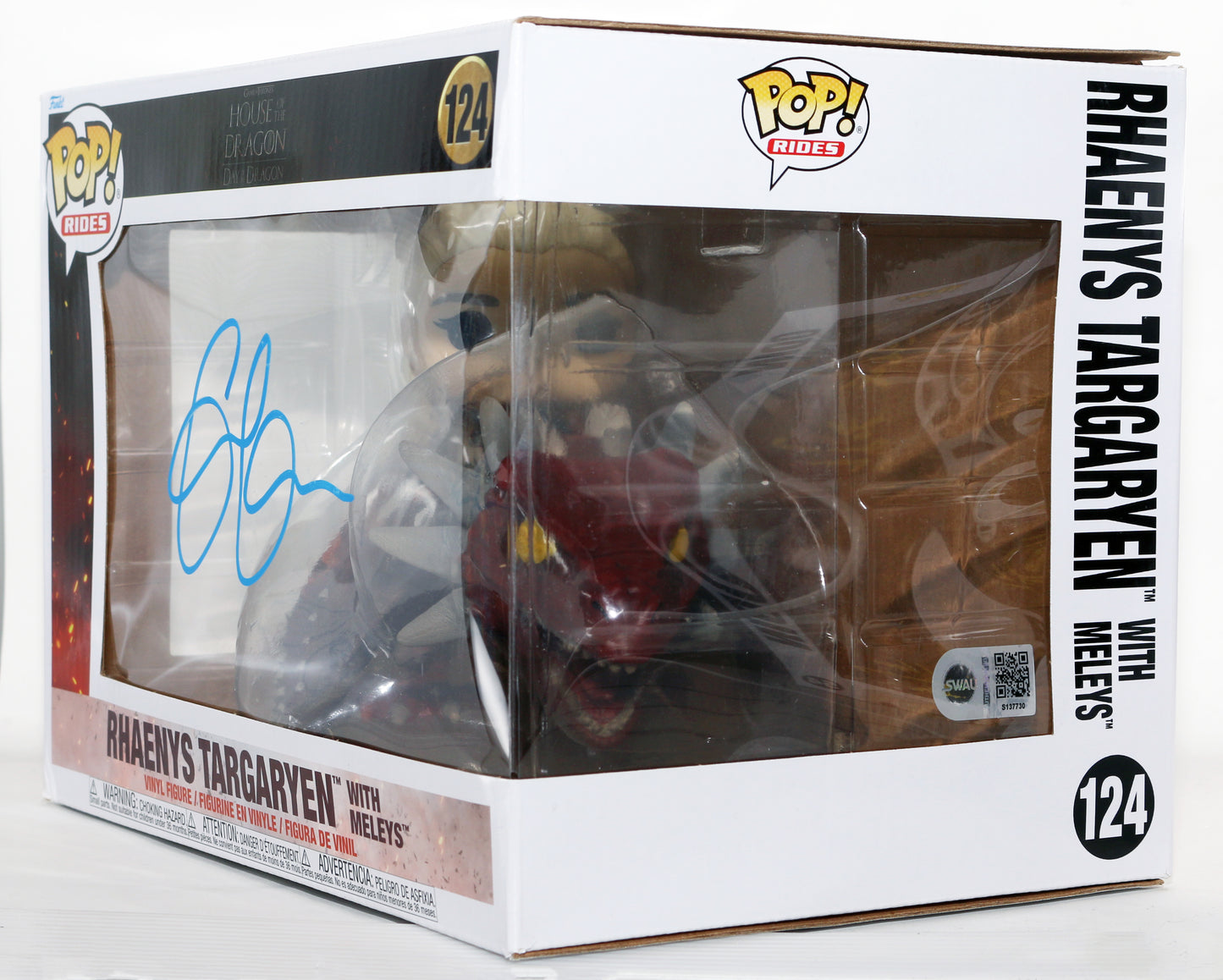 
                  
                    Emilia Clarke as as Daenerys Targaryen in Game of Thrones (SWAU) Signed Oversized Funko POP! #124
                  
                