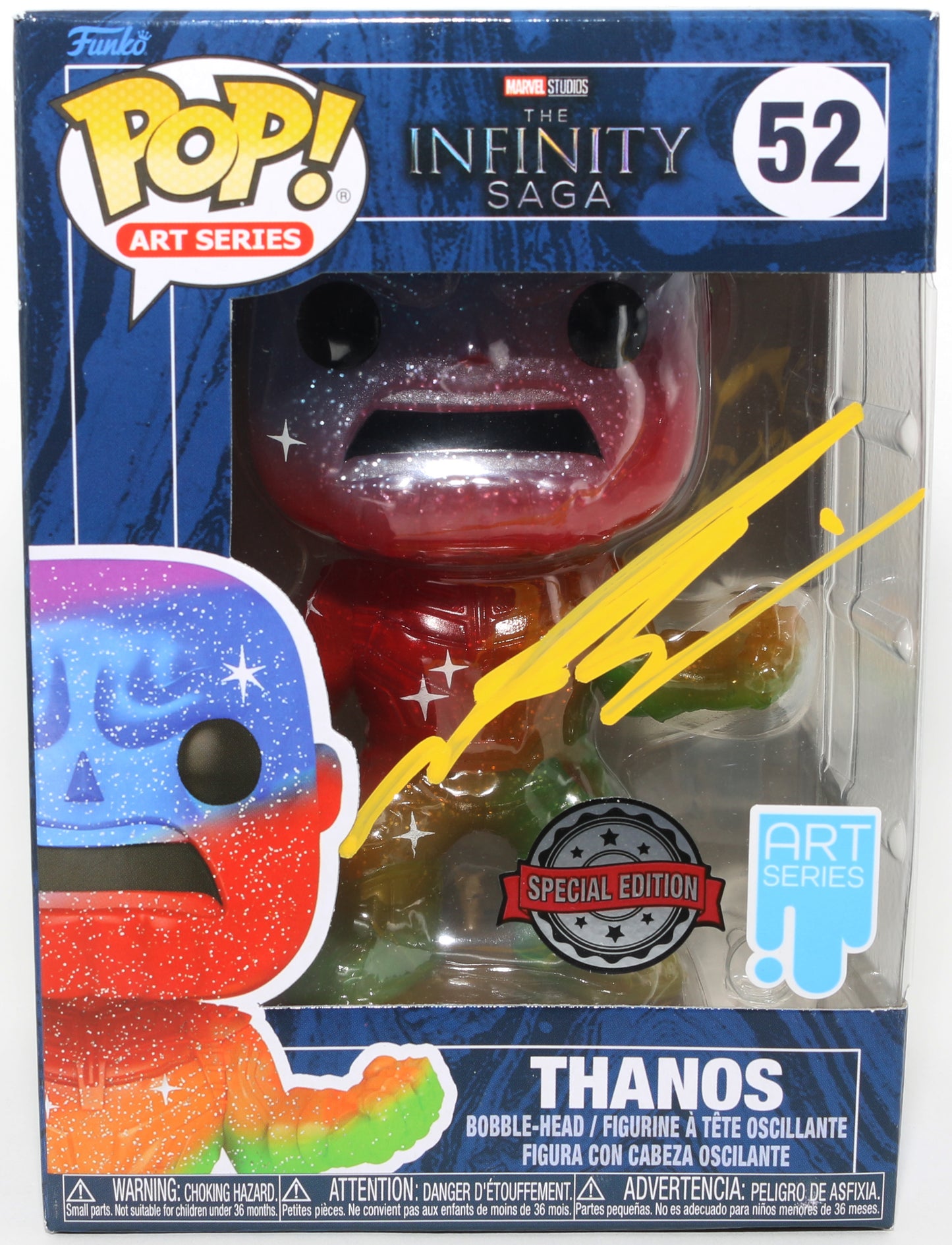 
                  
                    Josh Brolin as Thanos in Marvel Studio's The Infinity Saga Special Edition Art Series (SWAU) Signed Funko POP! #52
                  
                