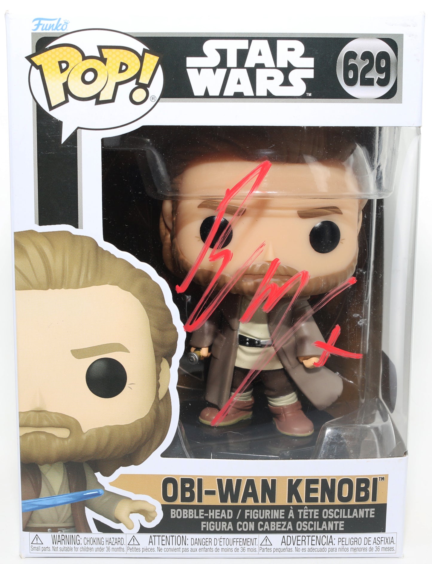 
                  
                    Ewan McGregor as Obi-Wan Kenobi in Star Wars (SWAU) Signed Funko POP! #629
                  
                