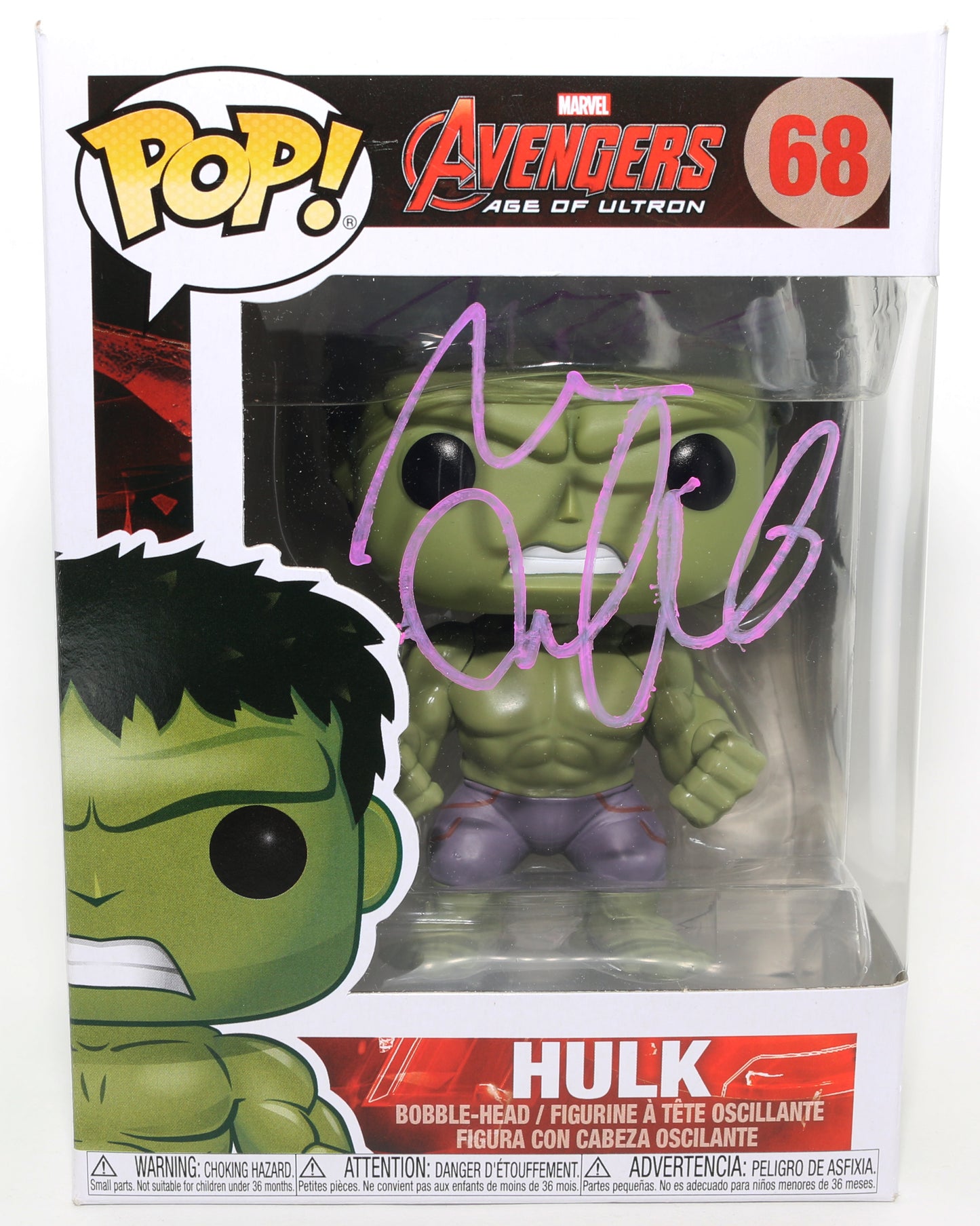 
                  
                    Mark Ruffalo as Hulk in Avengers: Age of Ultron Signed Funko POP! #68
                  
                