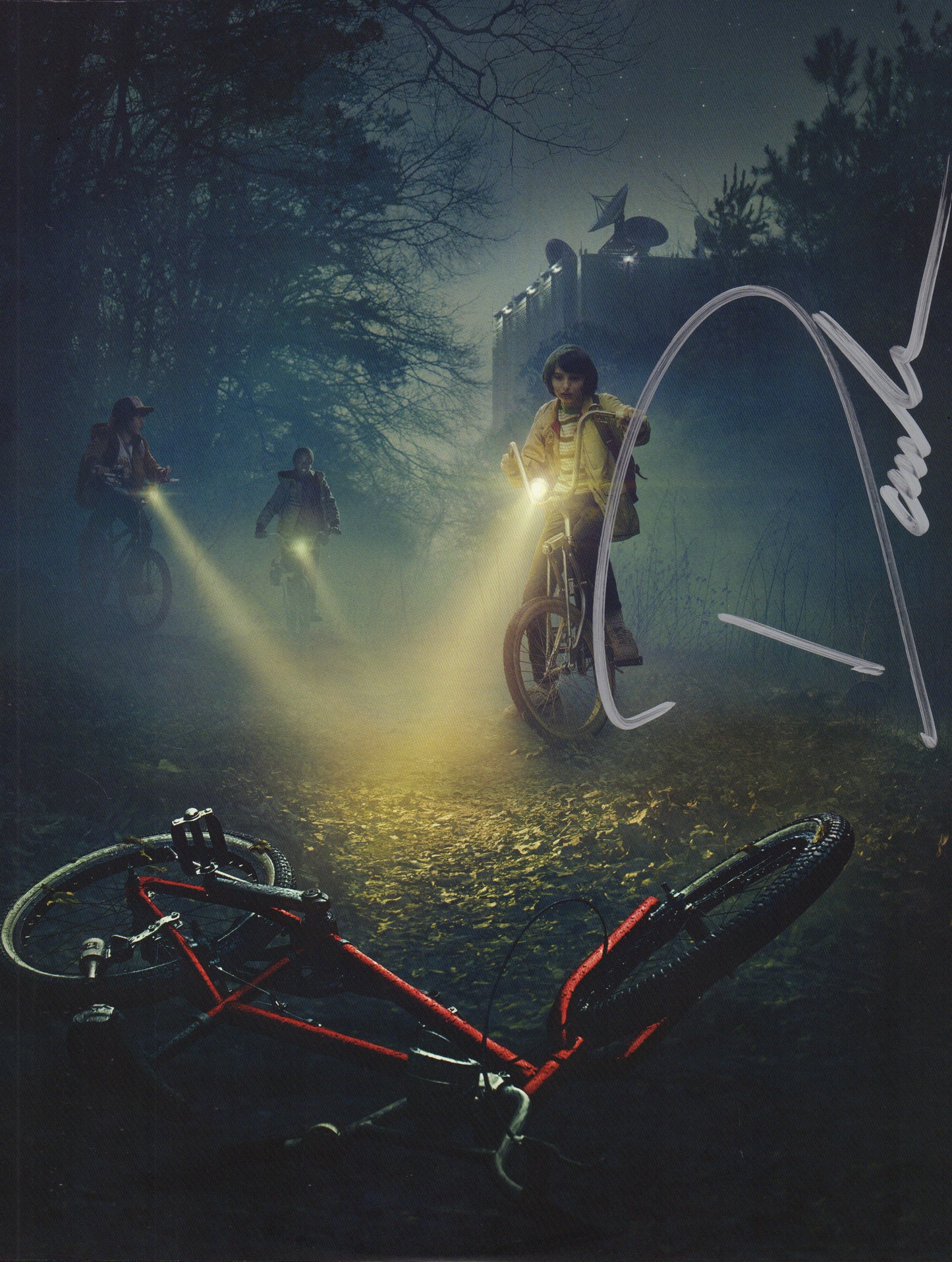 
                  
                    Stranger Things Soundtrack LP 12" Vinyl Record Cast Signed by David Harbour, Joe Keery, Noah Schnapp, Millie Bobby Brown, Matthew Modine, Shannon Purser, Composers: Michael Stein & Kyle Dixon, Producer: Shawn Levy, & Co-Creators: Matt & Ross Duffer
                  
                