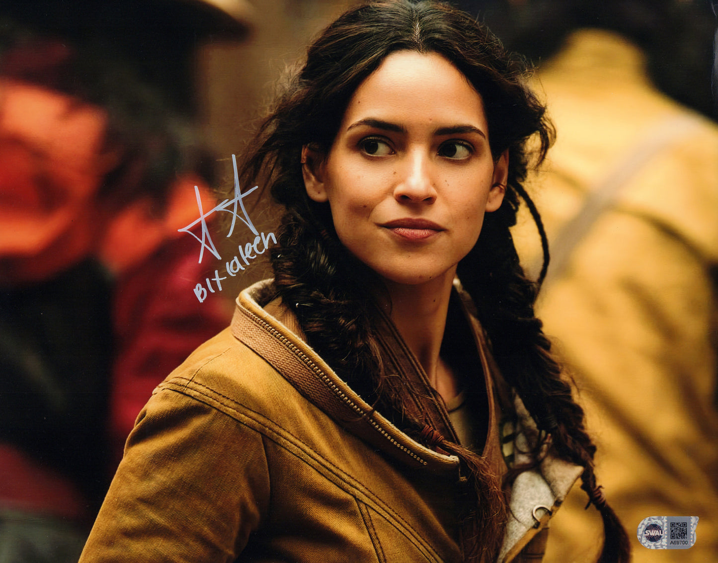 
                  
                    Adria Arjona as Bix Caleen in Star Wars: Andor (SWAU) Signed 11x14 Photo
                  
                