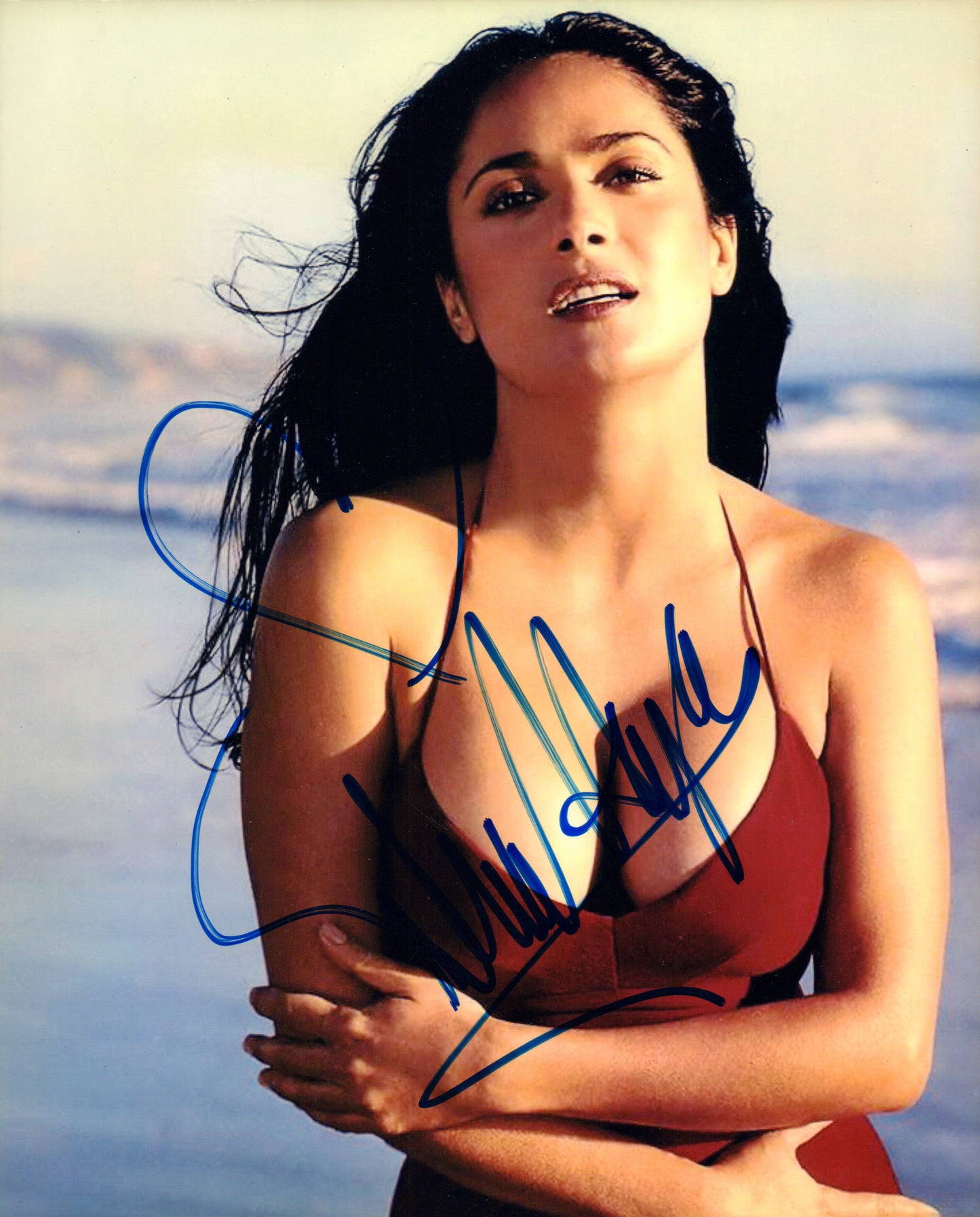 
                  
                    Salma Hayek from Frida, From Dusk till Dawn, & The Eternals Sexy Signed 8x10 Photo
                  
                