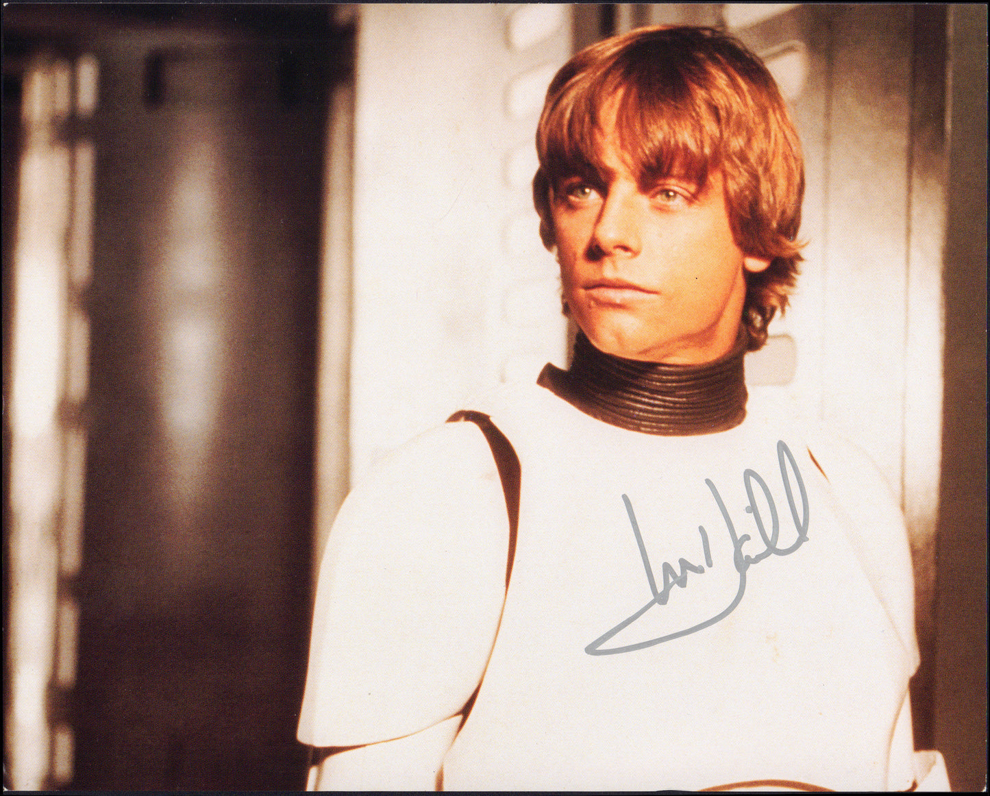 
                  
                    Mark Hamill as Luke Skywalker in Star Wars: A New Hope (The Score Board) Signed 8x10 Photo
                  
                