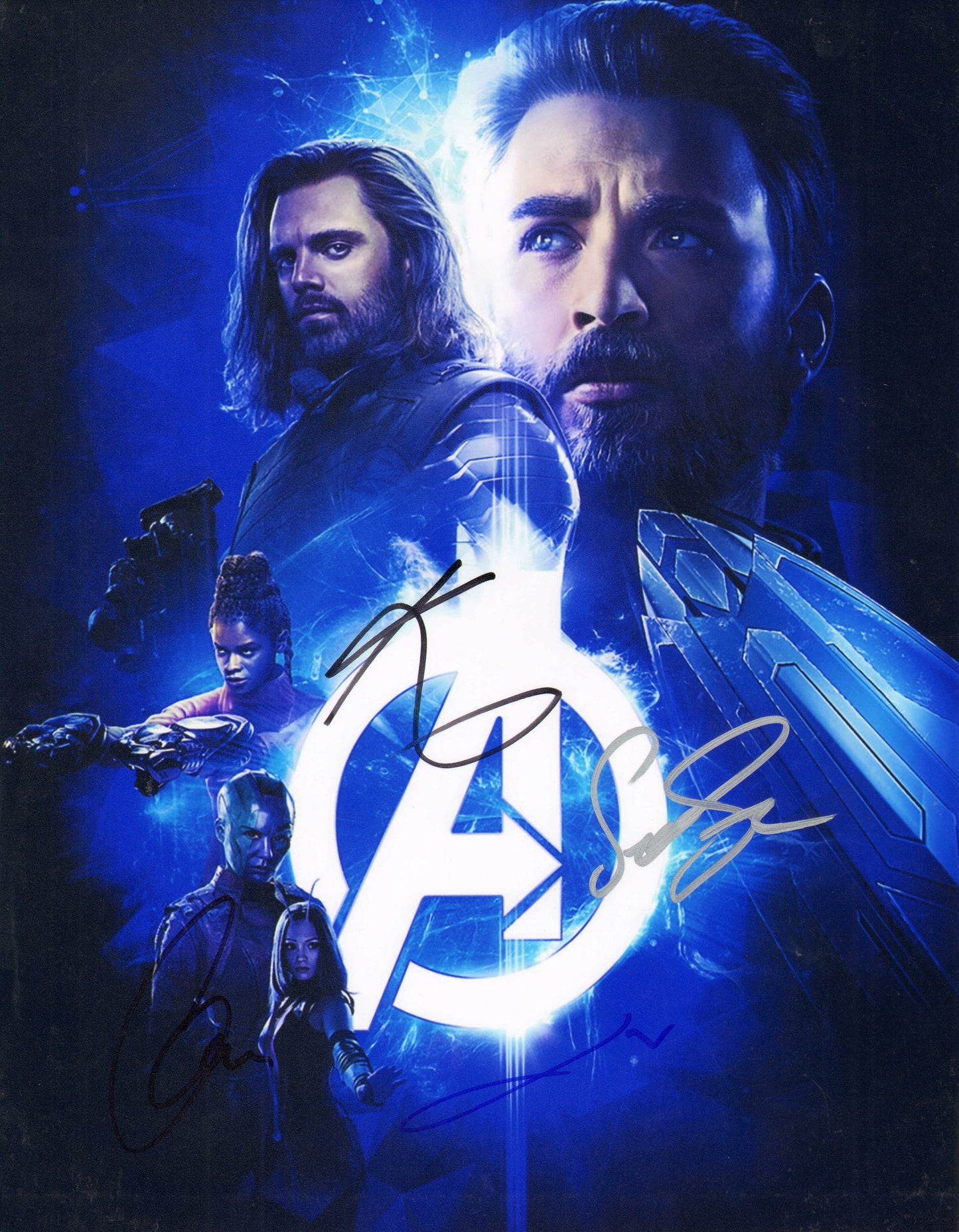 
                  
                    Avengers: Infinity War 11x14 Photos 5pc Set (Beckett) Cast Signed by Chadwick Boseman, Scarlett Johansson, Chris Evans, Tom Holland, Mark Ruffalo, Sebastian Stan, Elizabeth Olsen, Chris Pratt, Benedict Cumberbatch, Chris Hemsworth, Bradley Cooper, & More
                  
                