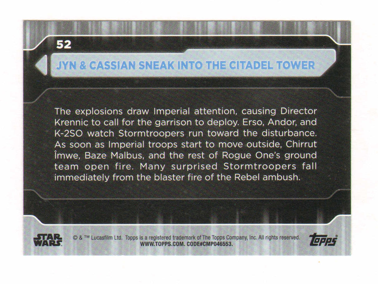 
                  
                    Diego Luna as Cassian Andor in Rogue One: A Star Wars Story Signed Topps Trading Card #52
                  
                