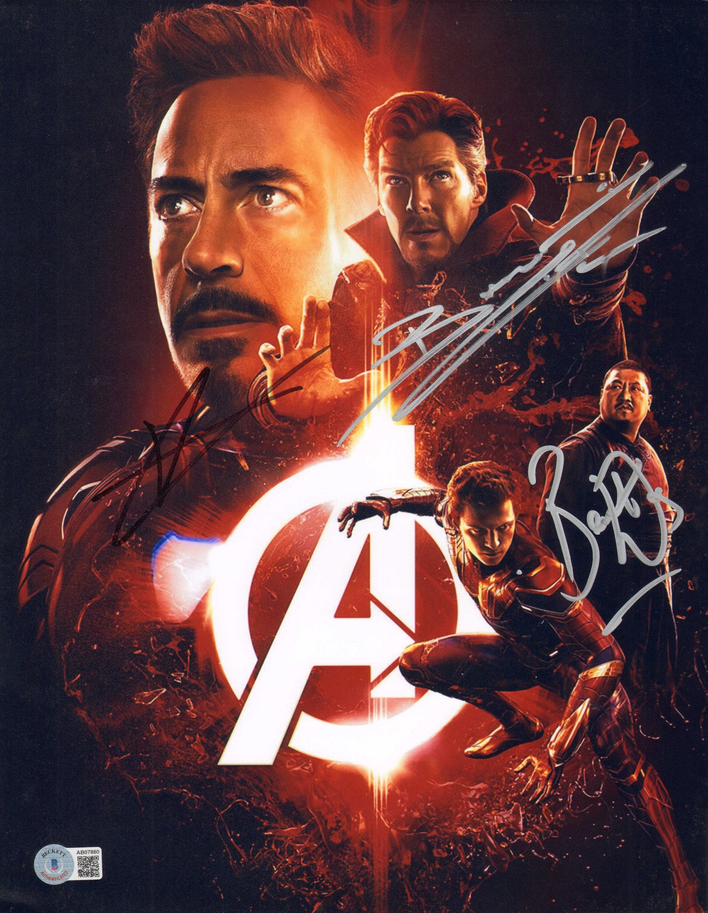 
                  
                    Avengers: Infinity War 11x14 Photos 5pc Set (Beckett) Cast Signed by Chadwick Boseman, Scarlett Johansson, Chris Evans, Tom Holland, Mark Ruffalo, Sebastian Stan, Elizabeth Olsen, Chris Pratt, Benedict Cumberbatch, Chris Hemsworth, Bradley Cooper, & More
                  
                