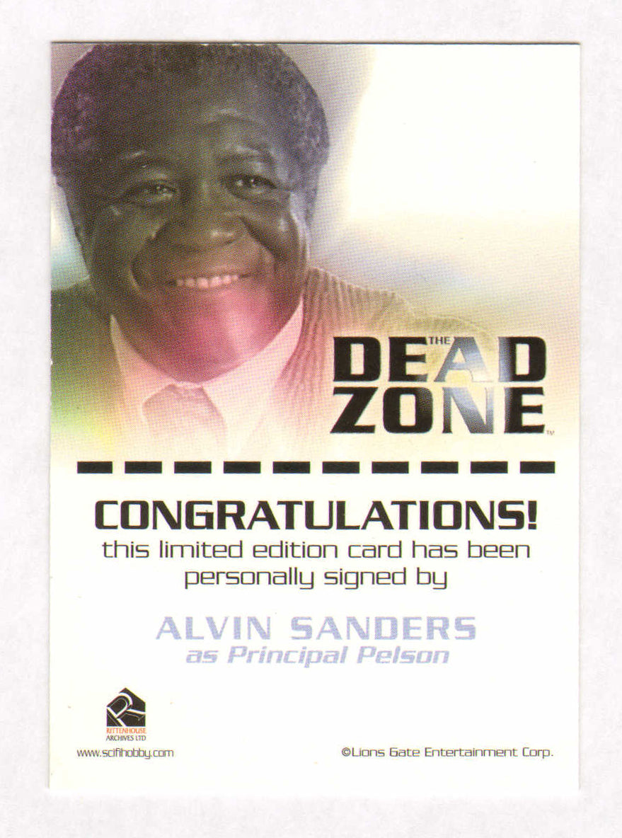 
                  
                    Avlin Sanders as Principal Pelson in The Dead Zone Signed Rittenhouse Trading Card
                  
                