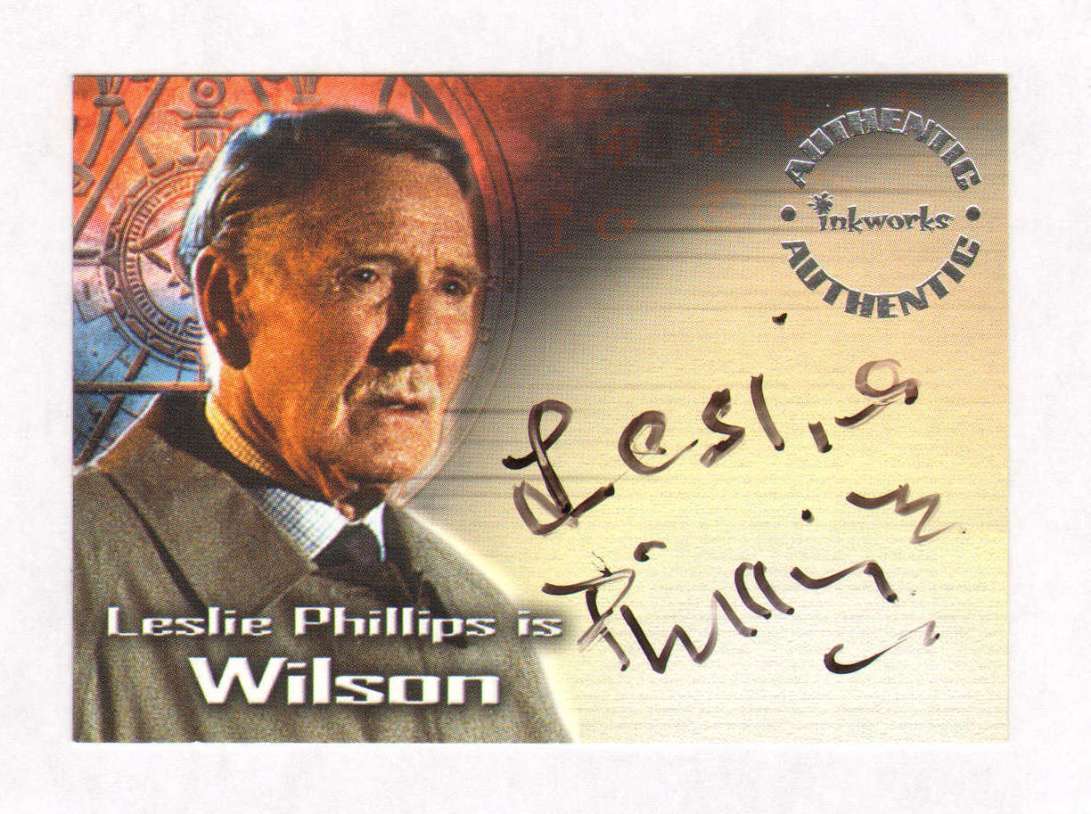 
                  
                    Leslie Phillips as Wilson in Lara Croft: Tomb Raider Signed Inkworks Trading Card #A2
                  
                