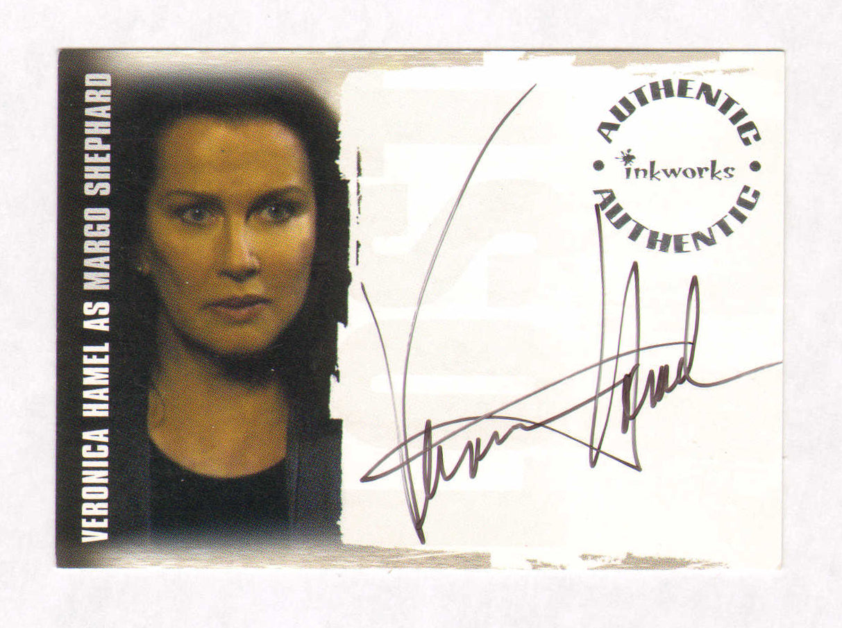 
                  
                    Veronica Hamel as Margo Shephard in Lost Signed Inkworks Lost Trading Card #A-4
                  
                