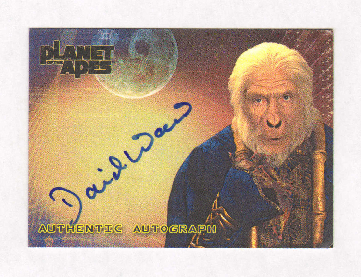 
                  
                    David Warner as Sandar in Planet of the Apes Signed Topps Trading Card
                  
                