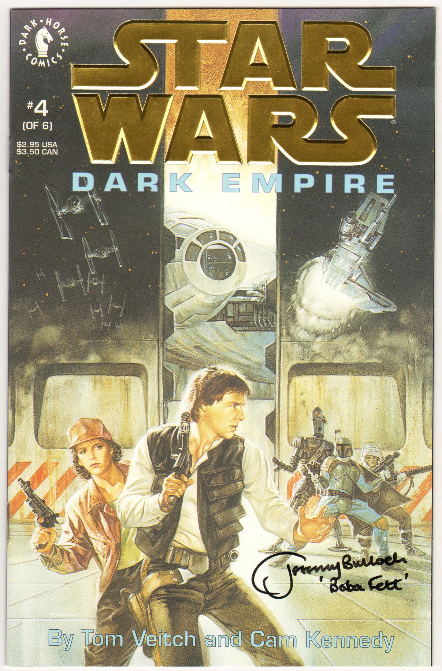 
                  
                    Star Wars: Dark Empire Complete 6pc Limited Edition Set Cast Signed by Mark Hamill, Carrie Fisher, Peter Mayhew, Anthony Daniels, Kenny Baker, Dave Prowse, Jeremy Bulloch, & Billy Dee Williams
                  
                