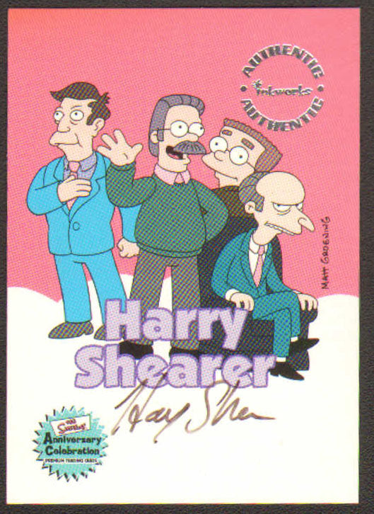 
                  
                    The Simpsons Inkworks Trading Cards 5pc LOT Signed by Dan Castellaneta, Nancy Cartwright, Yeardley Smith, Marcia Wallace, & Harry Shearer
                  
                