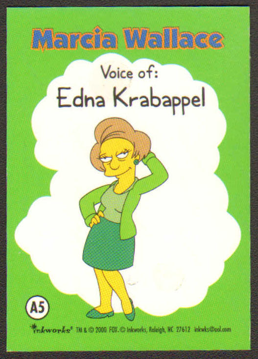 
                  
                    The Simpsons Inkworks Trading Cards 5pc LOT Signed by Dan Castellaneta, Nancy Cartwright, Yeardley Smith, Marcia Wallace, & Harry Shearer
                  
                