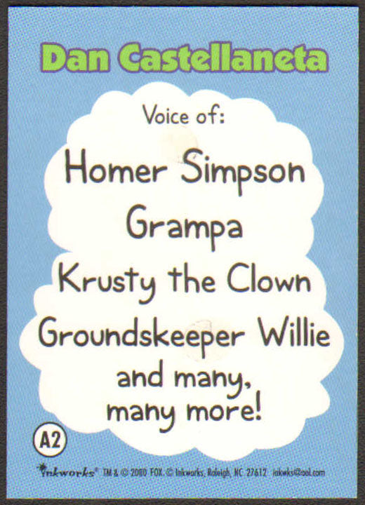 
                  
                    The Simpsons Inkworks Trading Cards 5pc LOT Signed by Dan Castellaneta, Nancy Cartwright, Yeardley Smith, Marcia Wallace, & Harry Shearer
                  
                