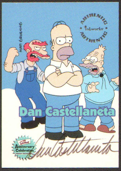 
                  
                    The Simpsons Inkworks Trading Cards 5pc LOT Signed by Dan Castellaneta, Nancy Cartwright, Yeardley Smith, Marcia Wallace, & Harry Shearer
                  
                