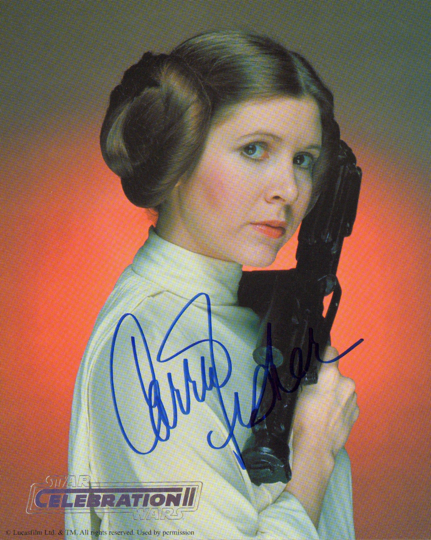 
                  
                    Carrie Fisher as Princess Leia in Star Wars: A New Hope (Official Pix Celebration II) Signed 8x10 Photo
                  
                