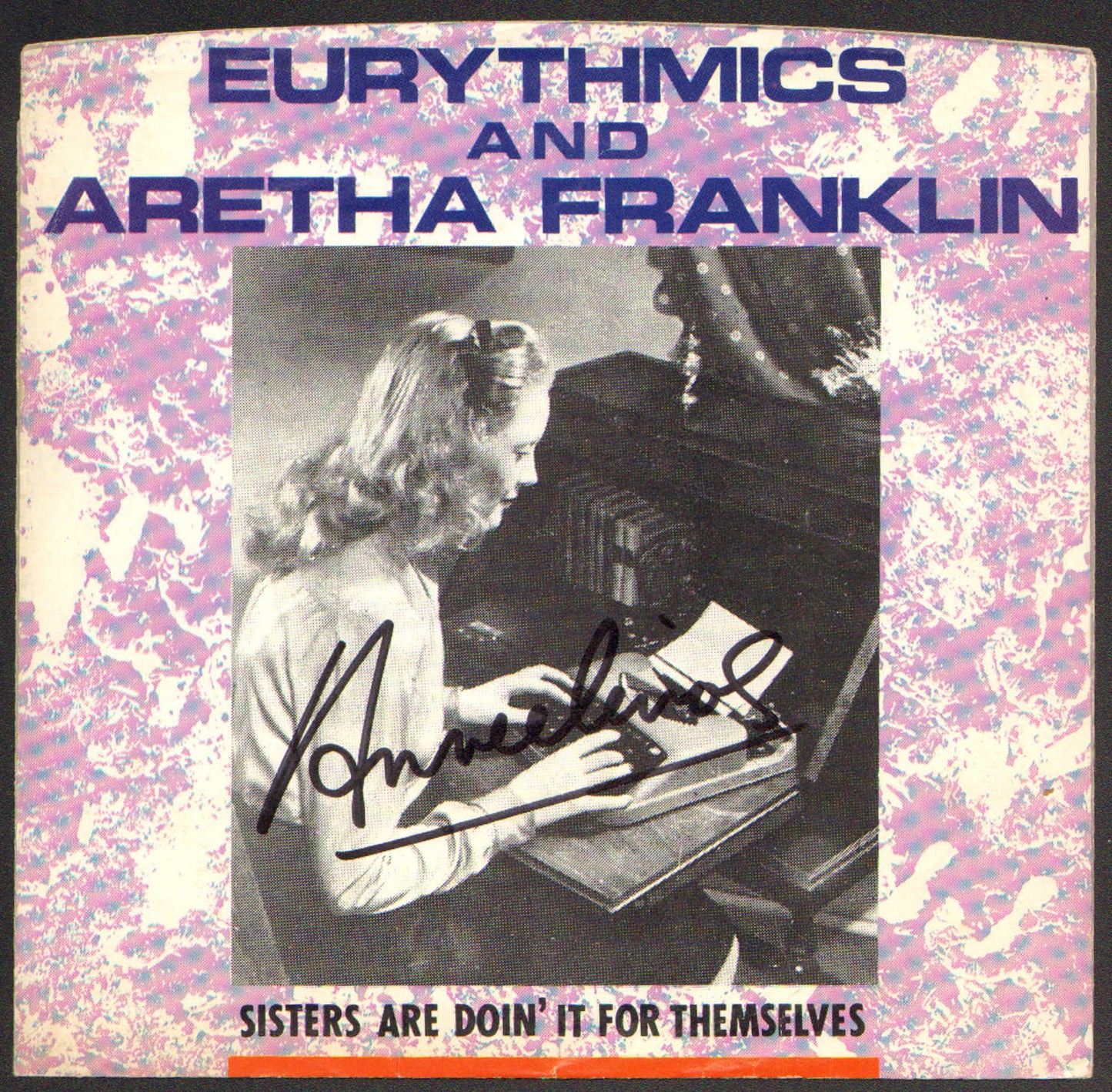 
                  
                    Annie Lennox from Eurythmics Signed 45 Record Sleeve Insert
                  
                