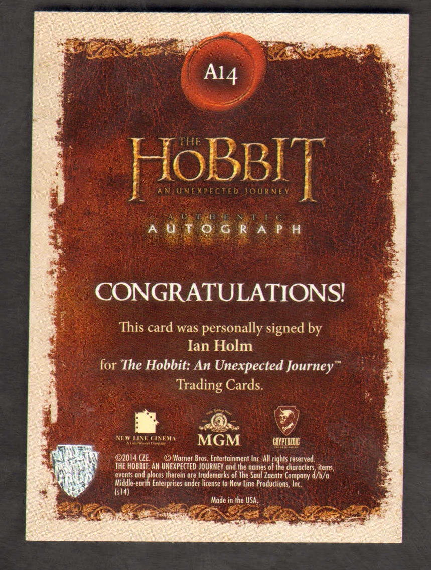 
                  
                    The Hobbit Cryptozoic Trading Cards 160pc LOT with 21 Cards Signed by Martin Freeman, Ian Holm, Richard Armitage, Andy Serkis, Lee Pace, Sylvester McCoy, Ken Stott, James Nesbitt, & More
                  
                