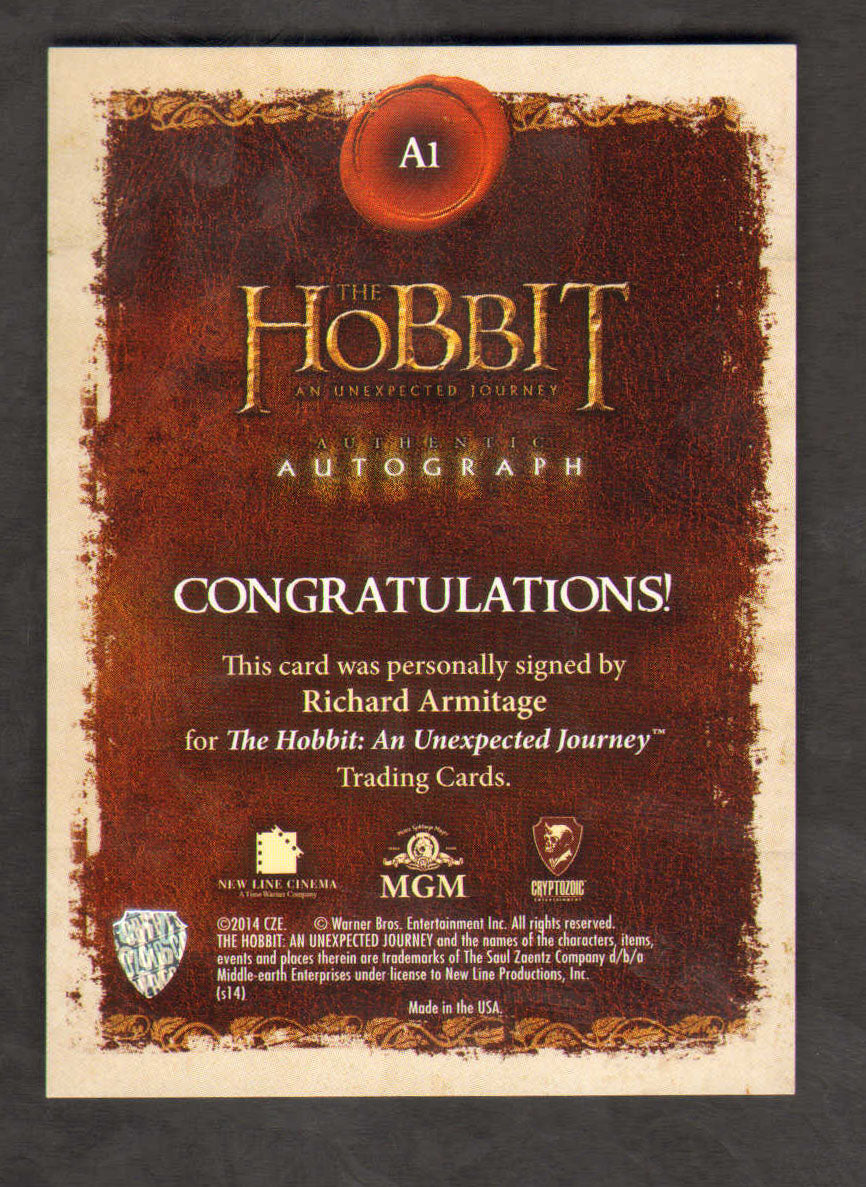 
                  
                    The Hobbit Cryptozoic Trading Cards 160pc LOT with 21 Cards Signed by Martin Freeman, Ian Holm, Richard Armitage, Andy Serkis, Lee Pace, Sylvester McCoy, Ken Stott, James Nesbitt, & More
                  
                