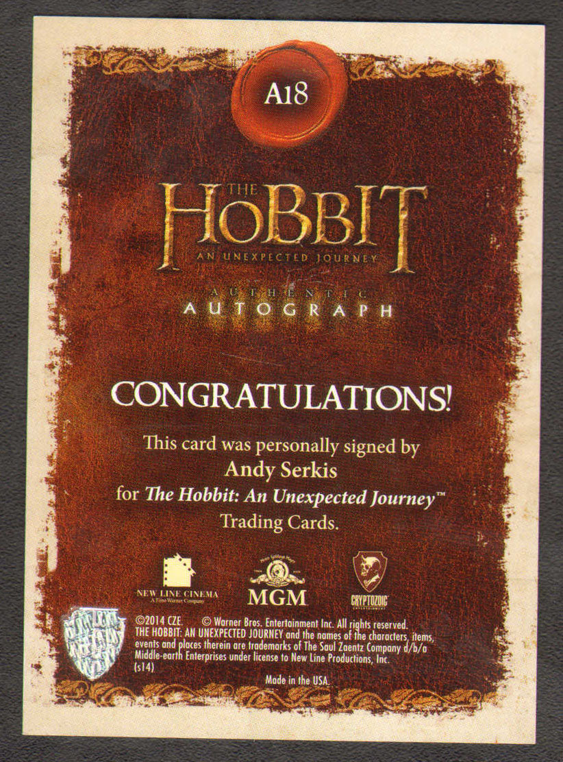 
                  
                    The Hobbit Cryptozoic Trading Cards 160pc LOT with 21 Cards Signed by Martin Freeman, Ian Holm, Richard Armitage, Andy Serkis, Lee Pace, Sylvester McCoy, Ken Stott, James Nesbitt, & More
                  
                