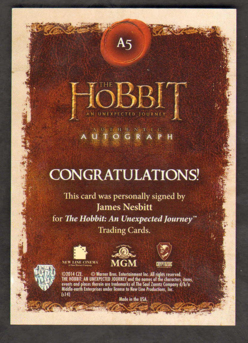 
                  
                    The Hobbit Cryptozoic Trading Cards 160pc LOT with 21 Cards Signed by Martin Freeman, Ian Holm, Richard Armitage, Andy Serkis, Lee Pace, Sylvester McCoy, Ken Stott, James Nesbitt, & More
                  
                
