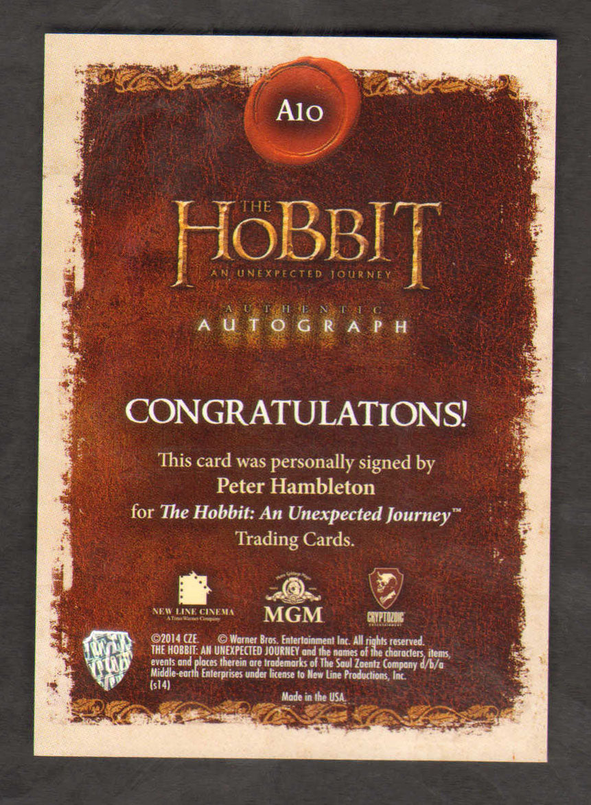 
                  
                    The Hobbit Cryptozoic Trading Cards 160pc LOT with 21 Cards Signed by Martin Freeman, Ian Holm, Richard Armitage, Andy Serkis, Lee Pace, Sylvester McCoy, Ken Stott, James Nesbitt, & More
                  
                