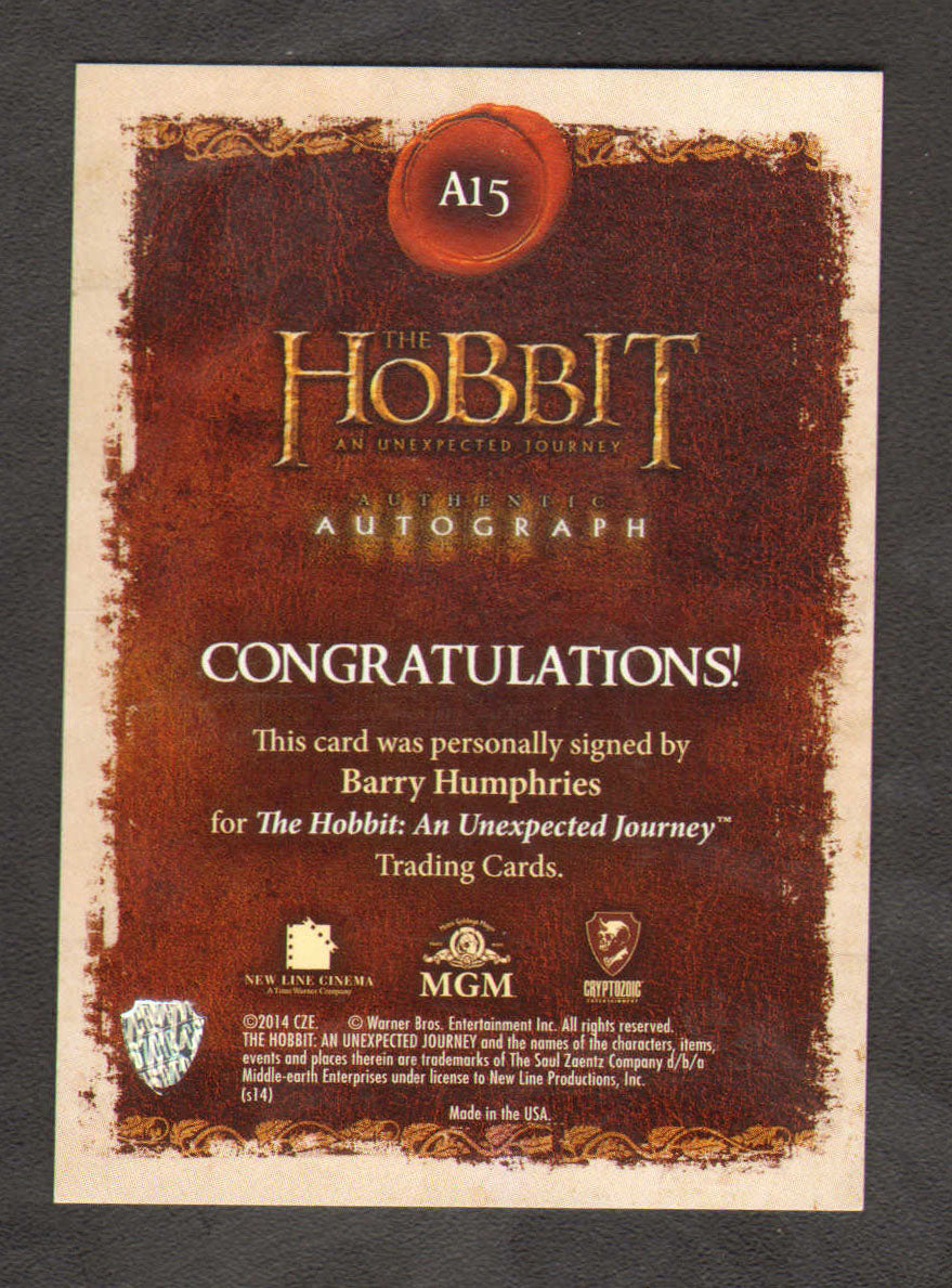 
                  
                    The Hobbit Cryptozoic Trading Cards 160pc LOT with 21 Cards Signed by Martin Freeman, Ian Holm, Richard Armitage, Andy Serkis, Lee Pace, Sylvester McCoy, Ken Stott, James Nesbitt, & More
                  
                