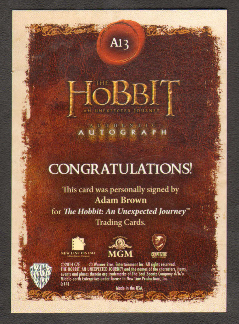 
                  
                    The Hobbit Cryptozoic Trading Cards 160pc LOT with 21 Cards Signed by Martin Freeman, Ian Holm, Richard Armitage, Andy Serkis, Lee Pace, Sylvester McCoy, Ken Stott, James Nesbitt, & More
                  
                